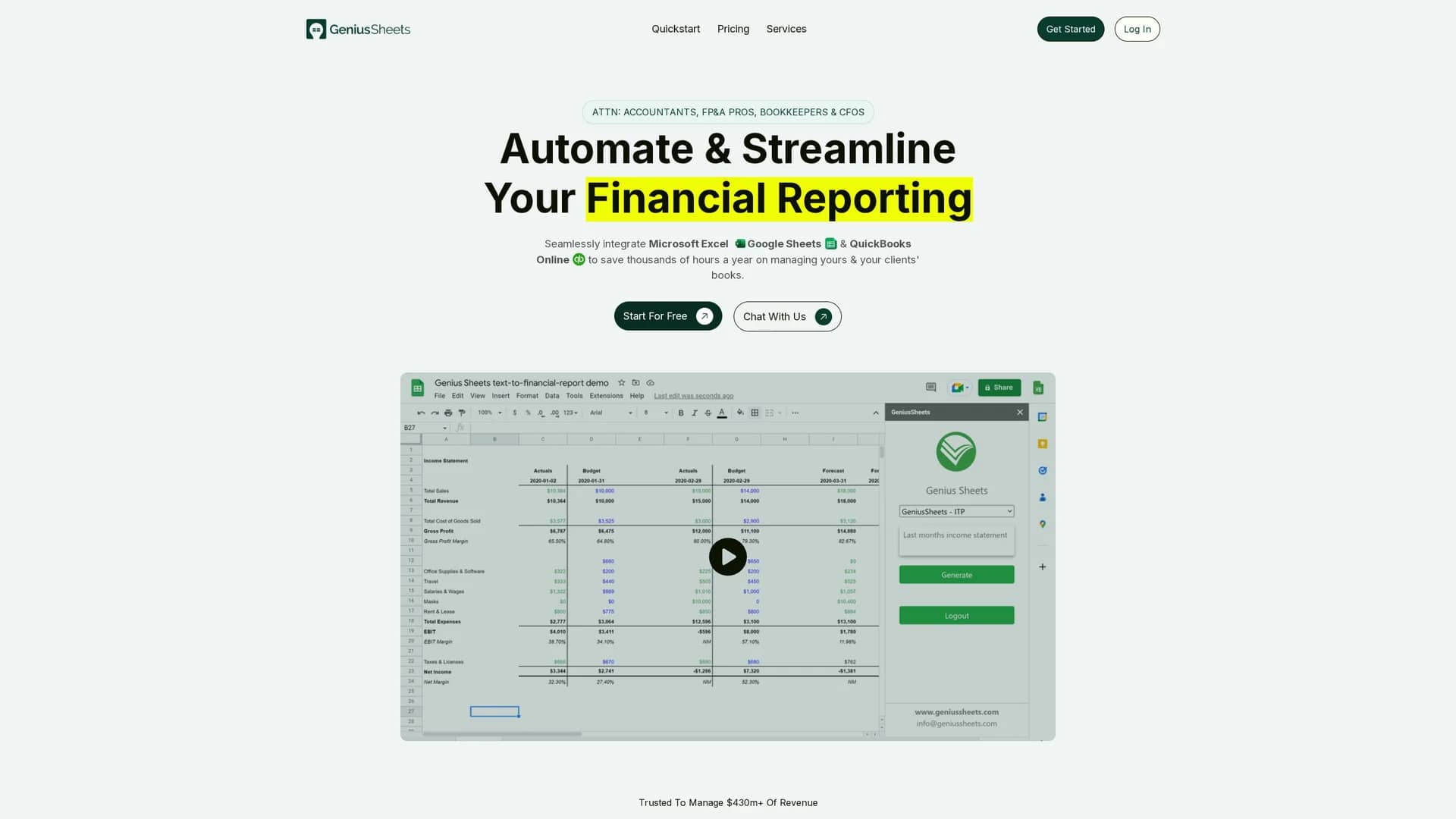 genius-sheets homepage