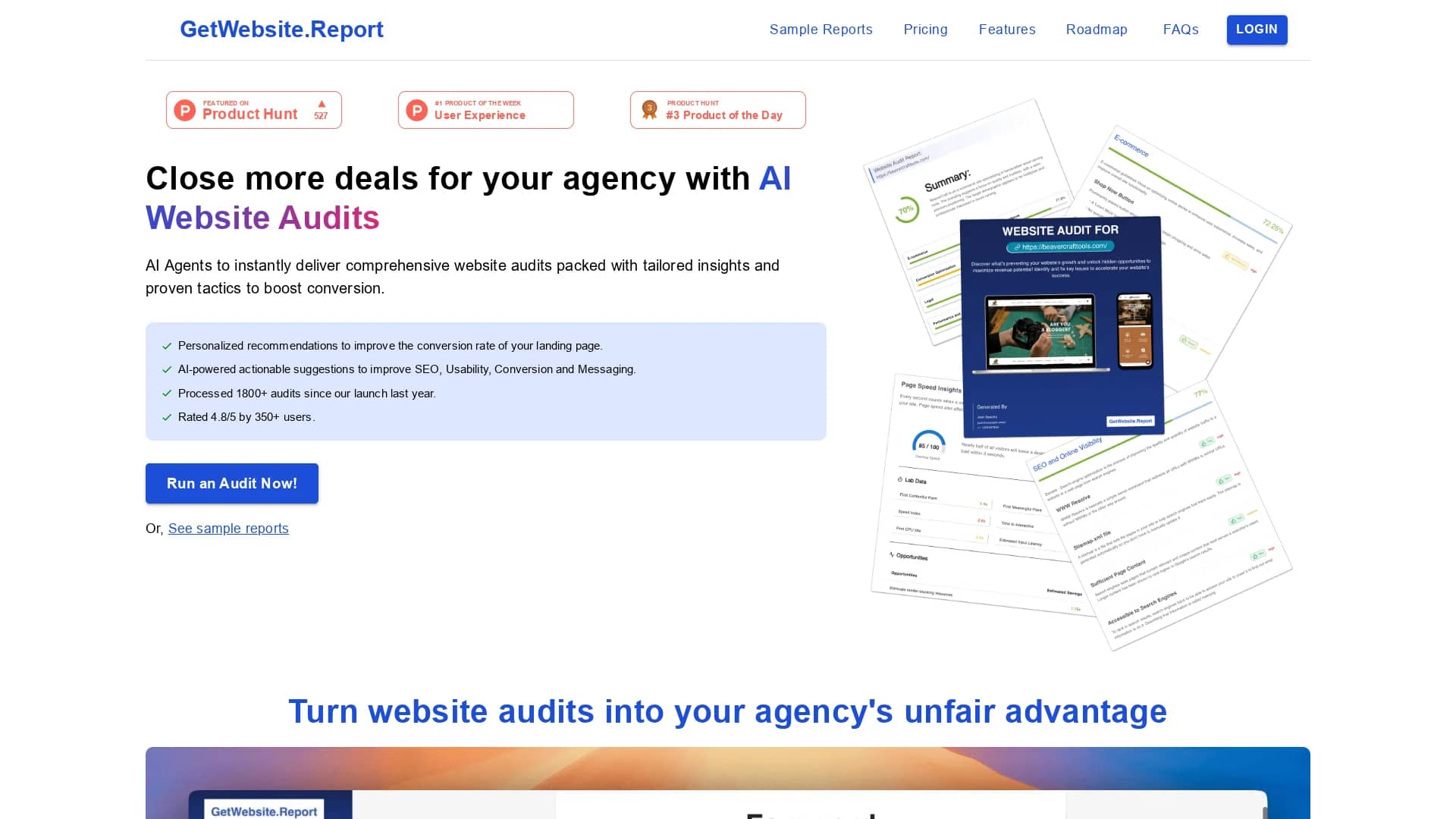 getwebsite-report homepage