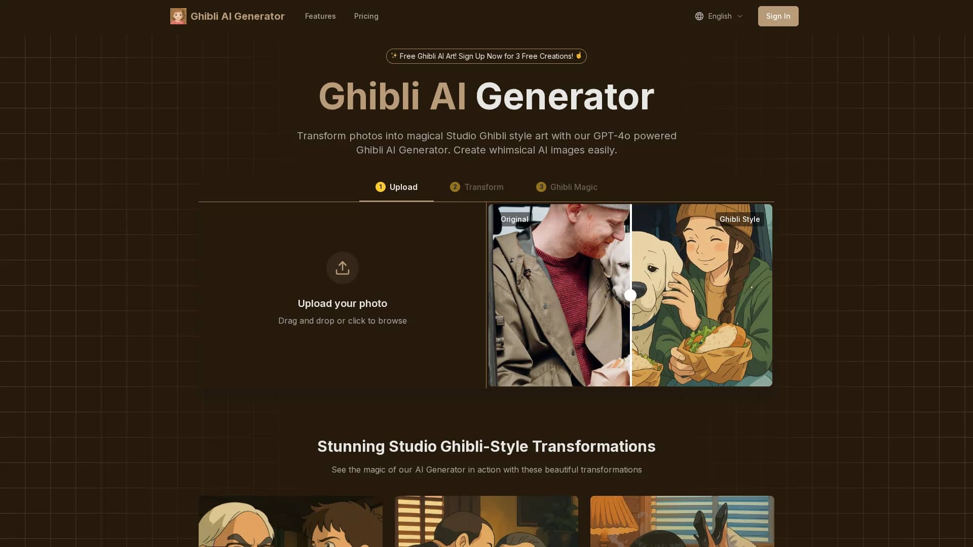 ghibliaigenerator-app homepage