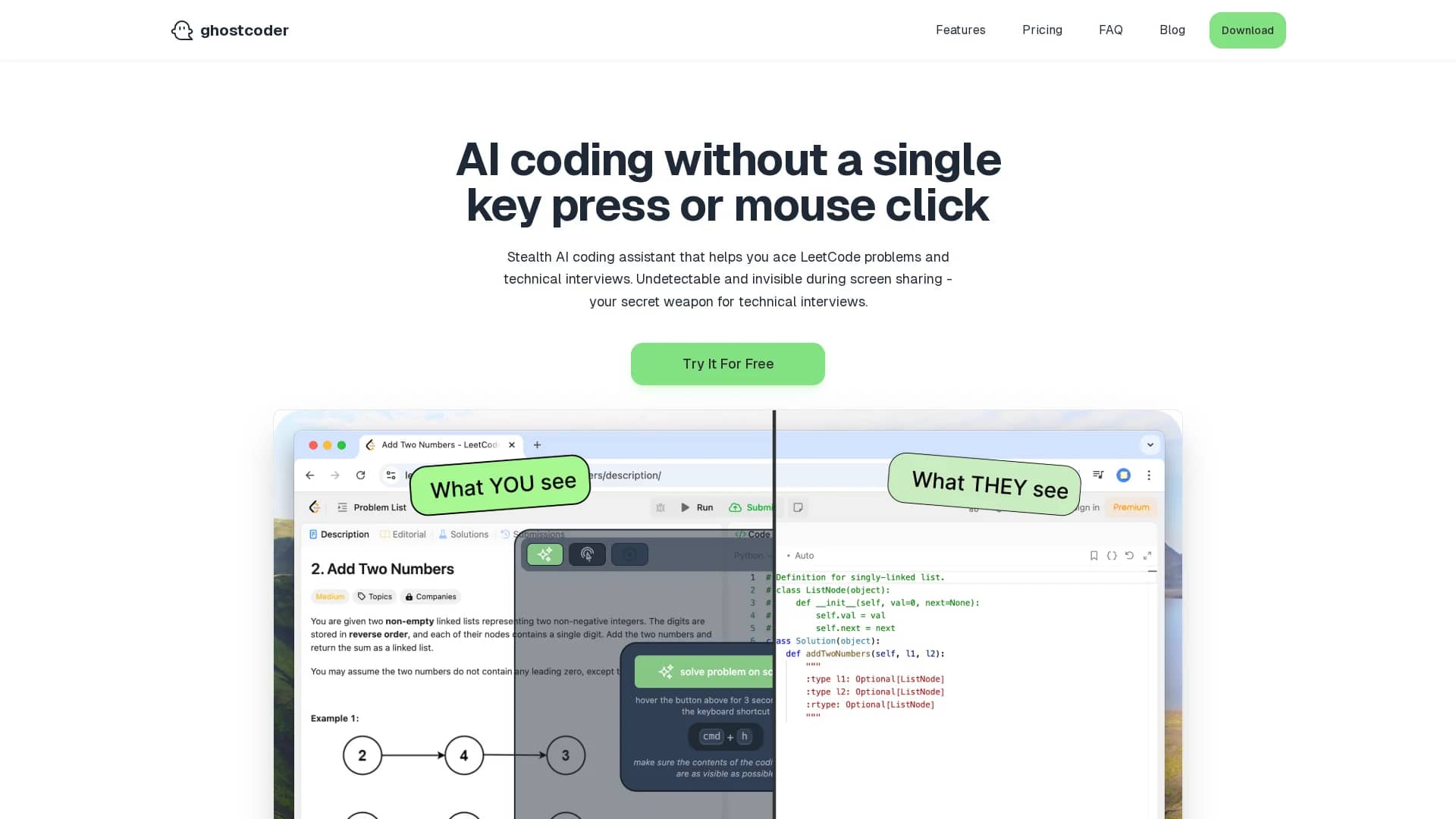 ghostcoder homepage