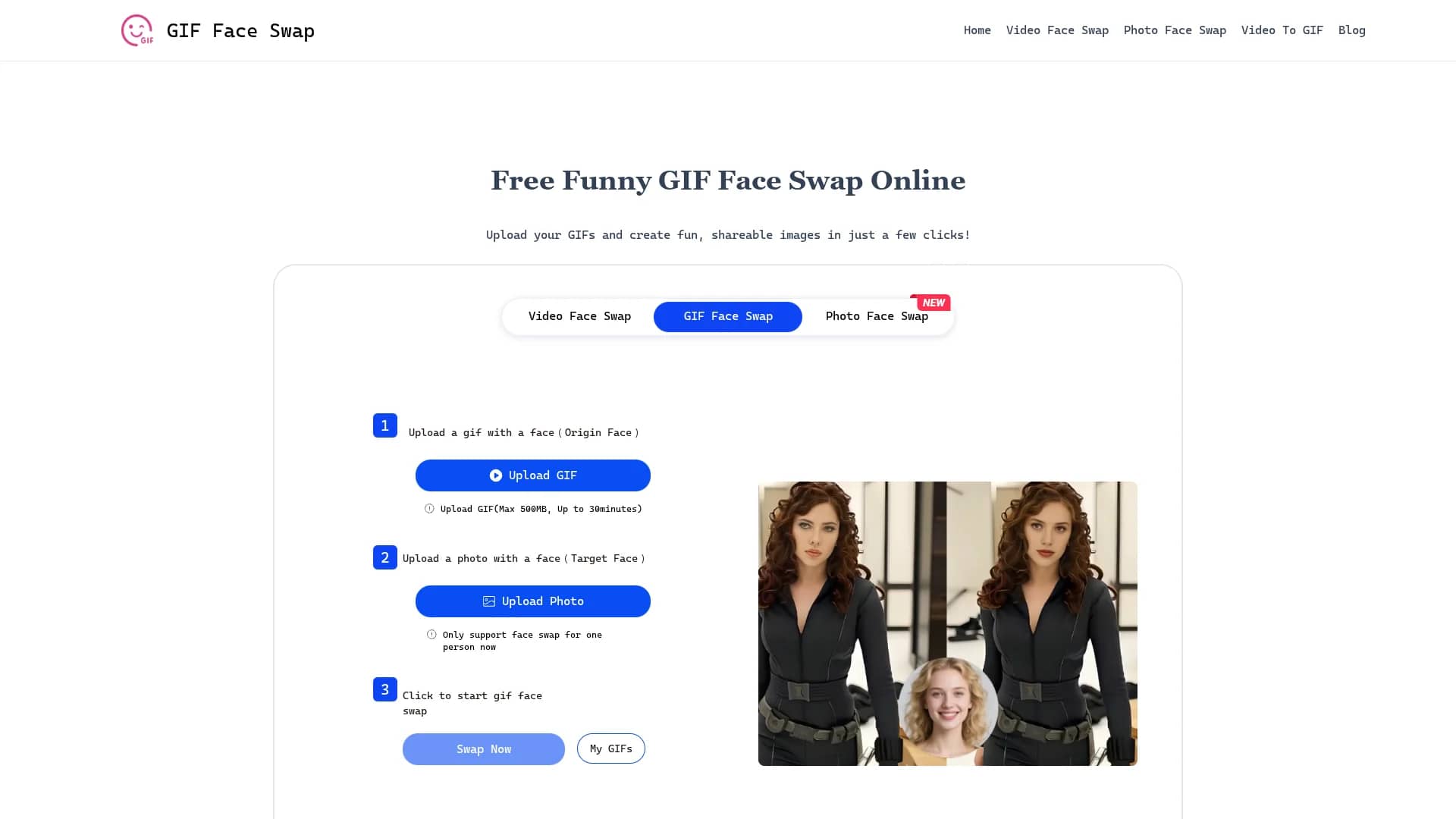 gif-face-swap homepage
