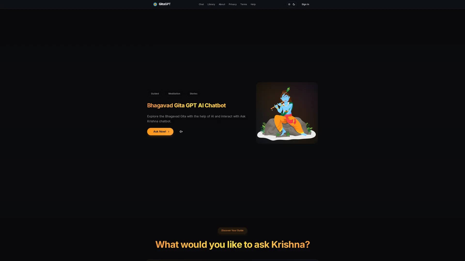 gita-gpt homepage