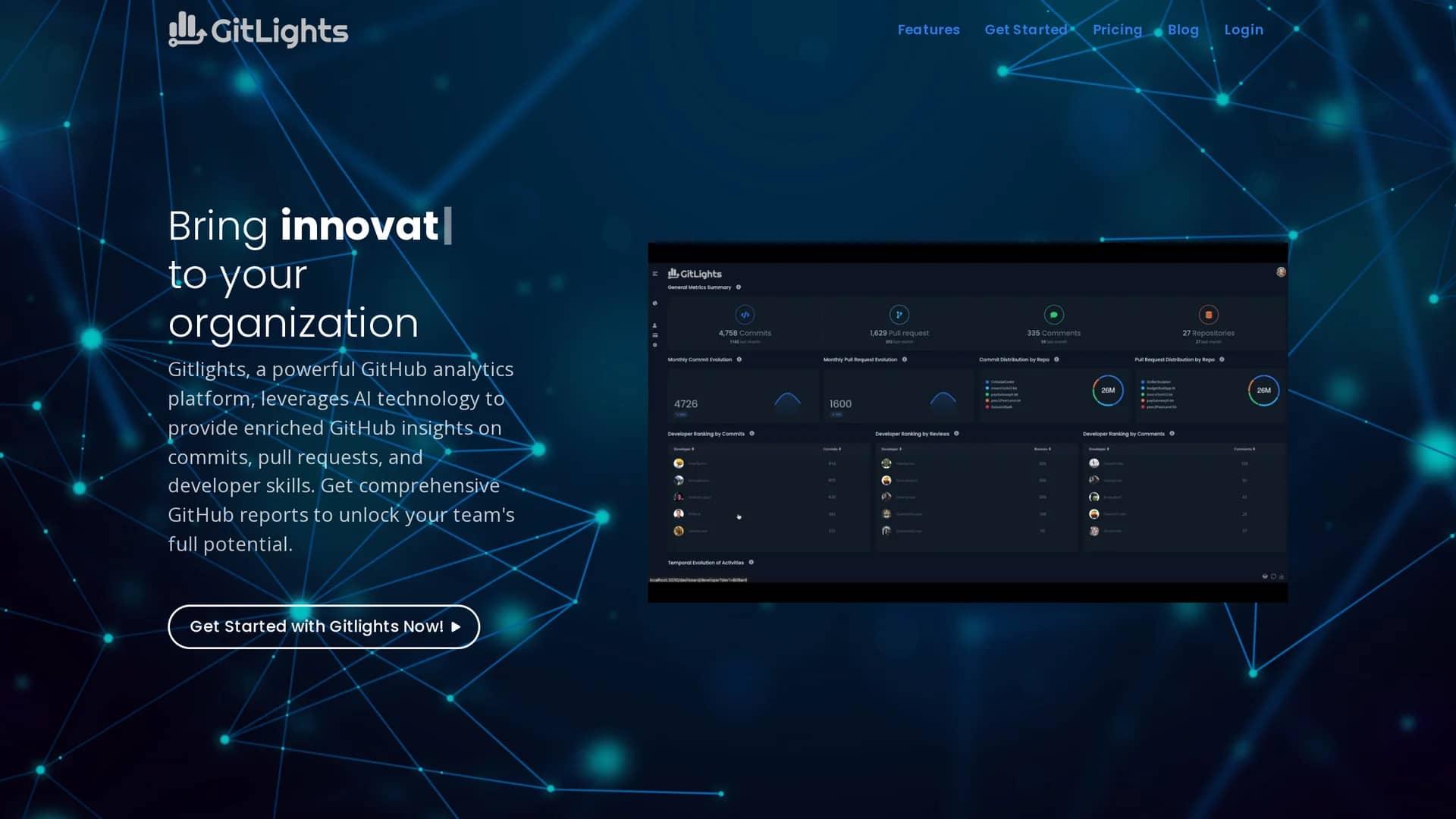 gitlights homepage