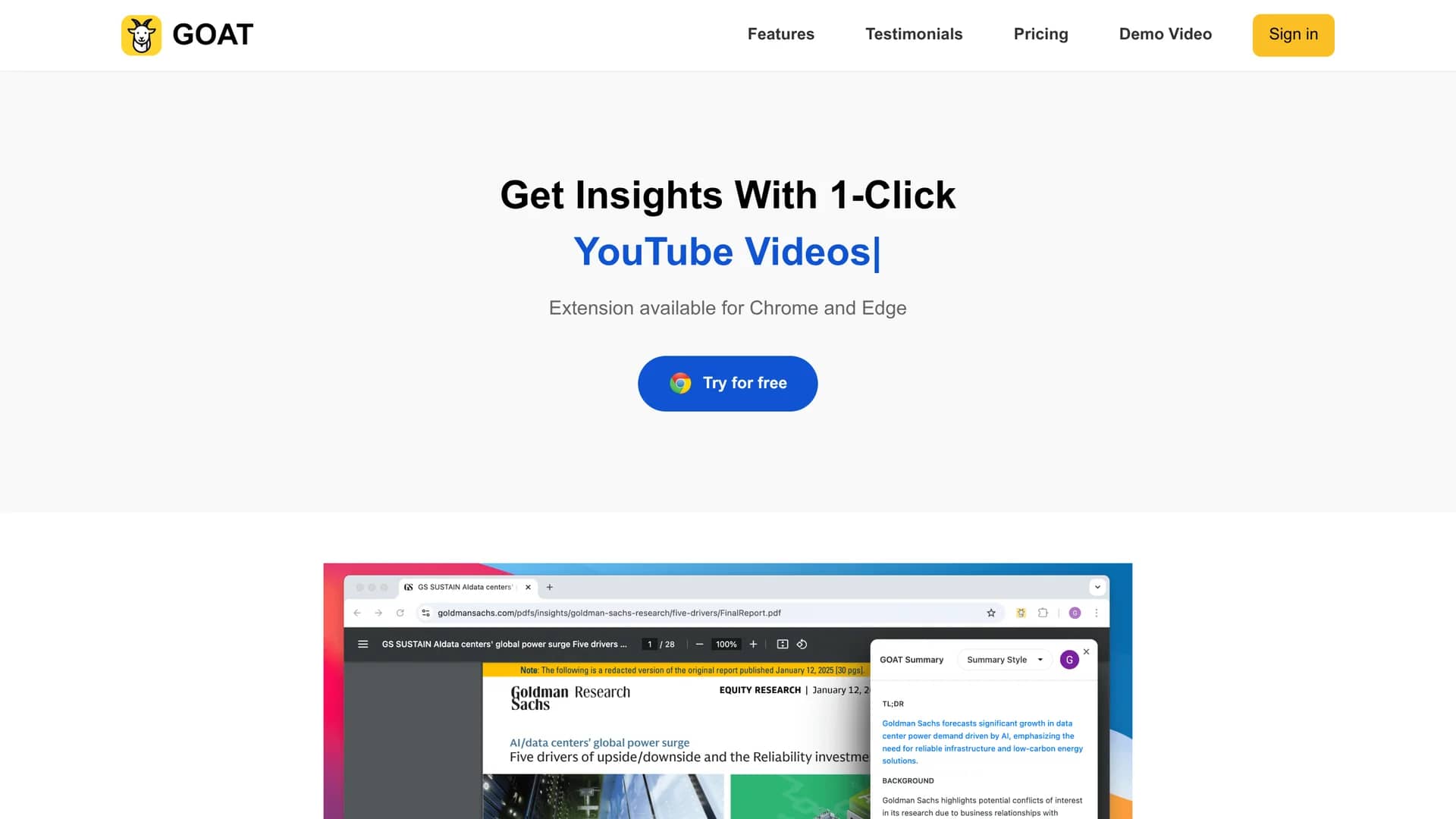 goat-ai homepage