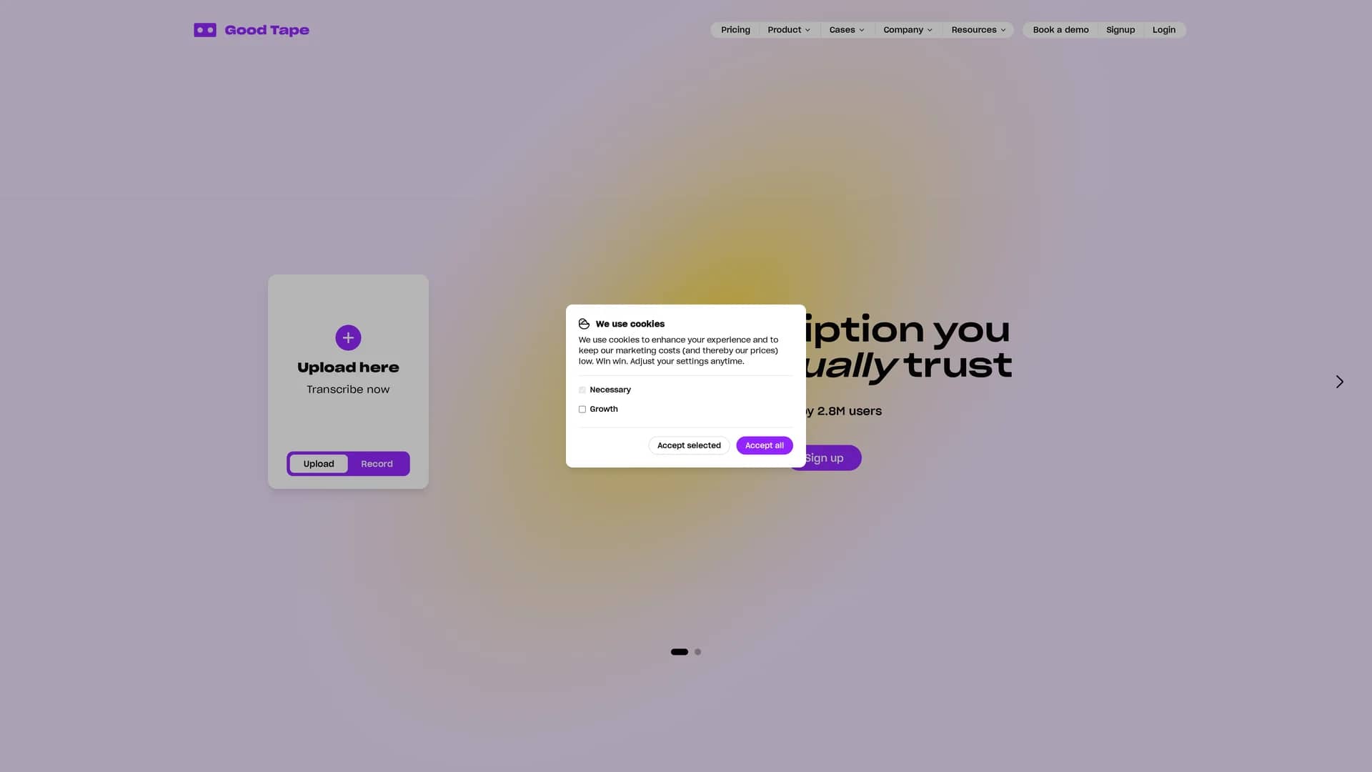 good-tape homepage