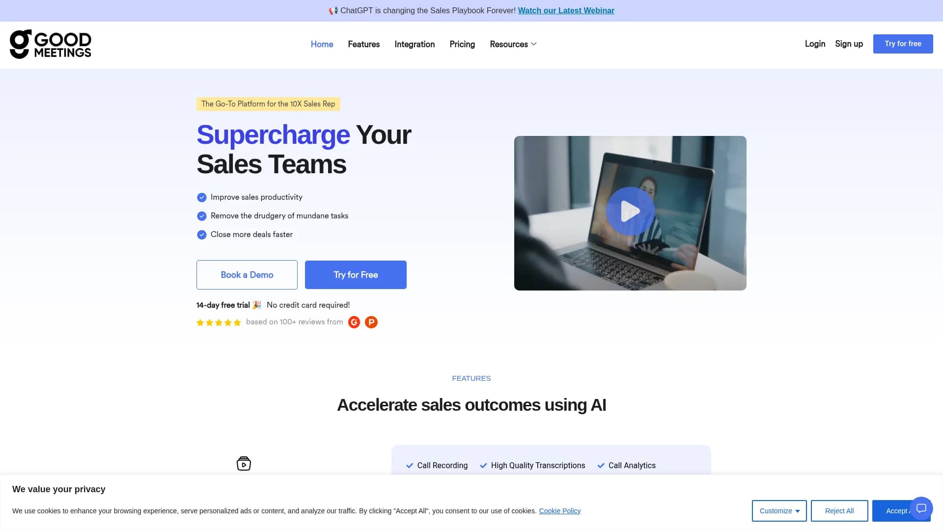 goodmeetings homepage
