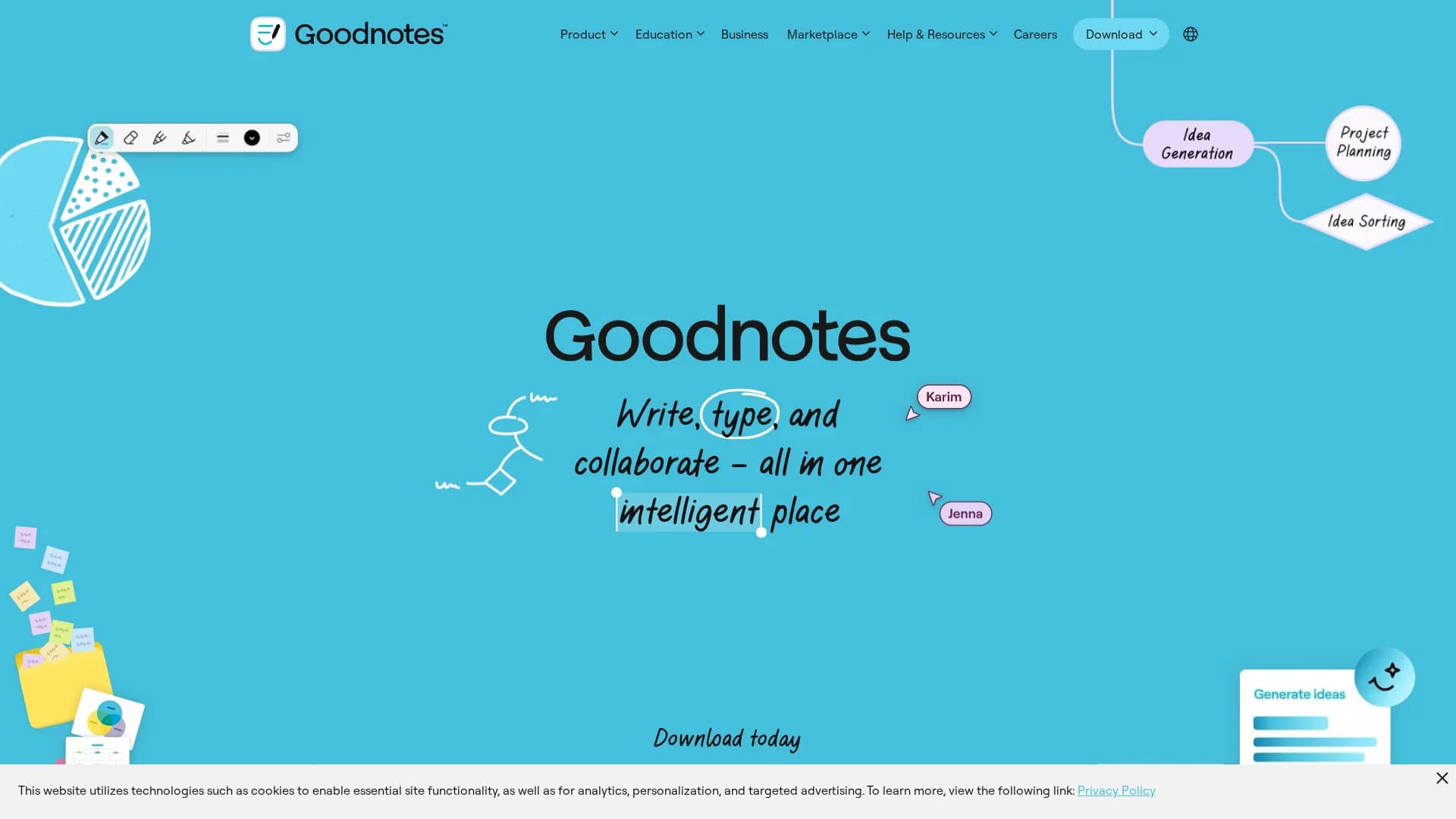goodnotes homepage