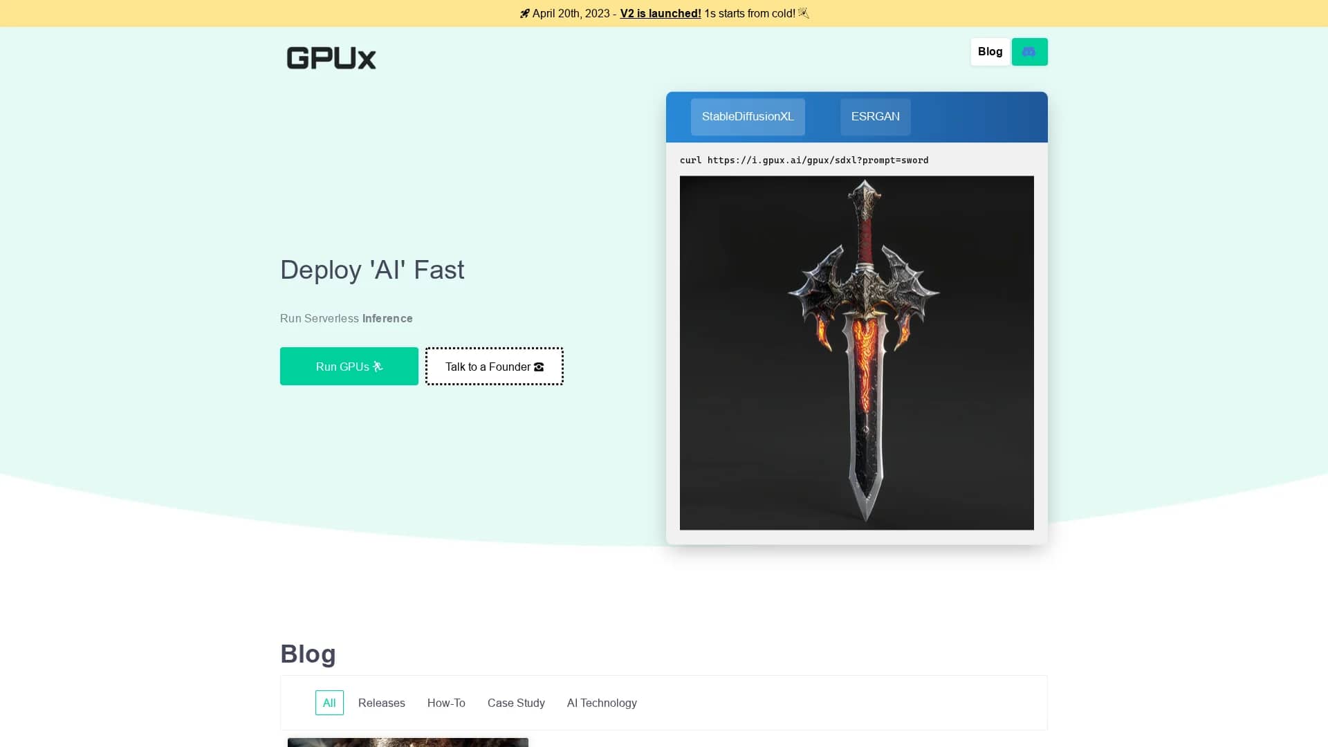 gpux-ai homepage