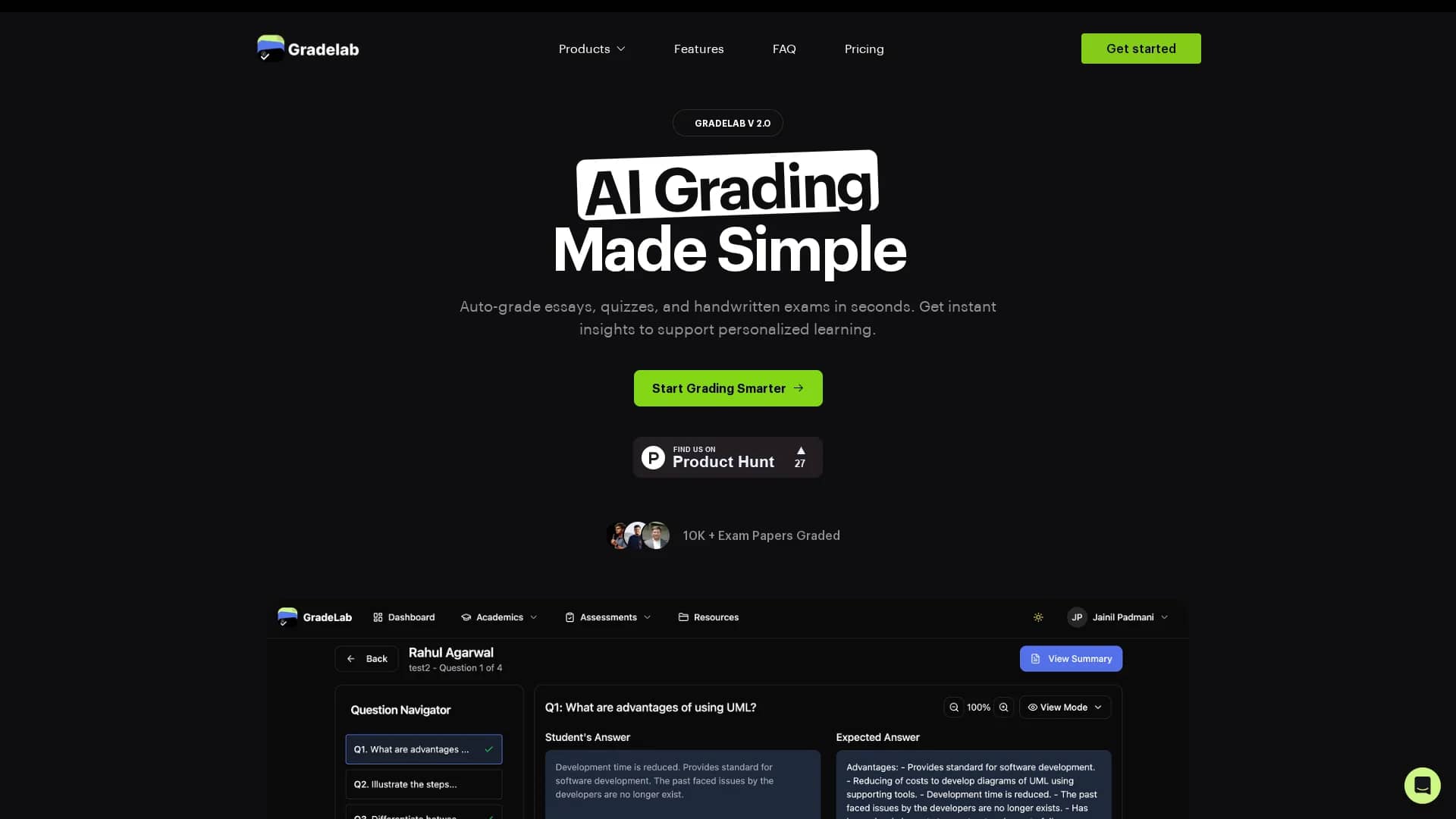gradelab homepage