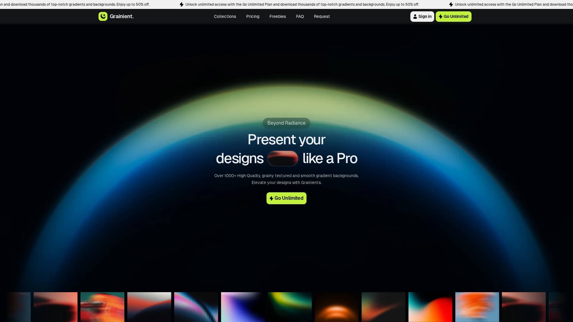 grainient homepage