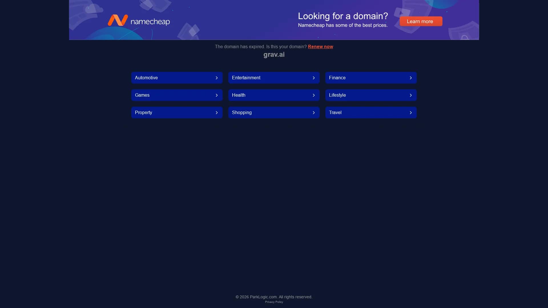 gravity homepage