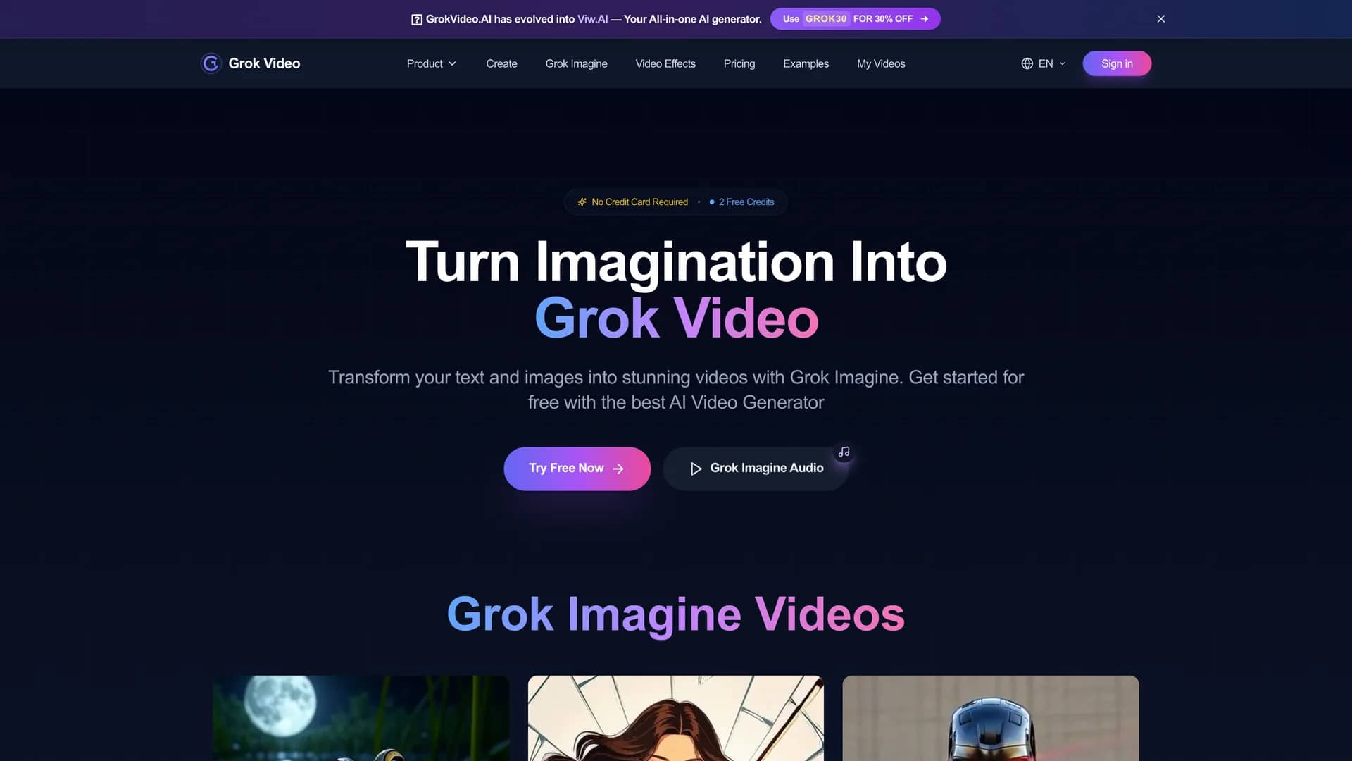 grok-video-ai homepage