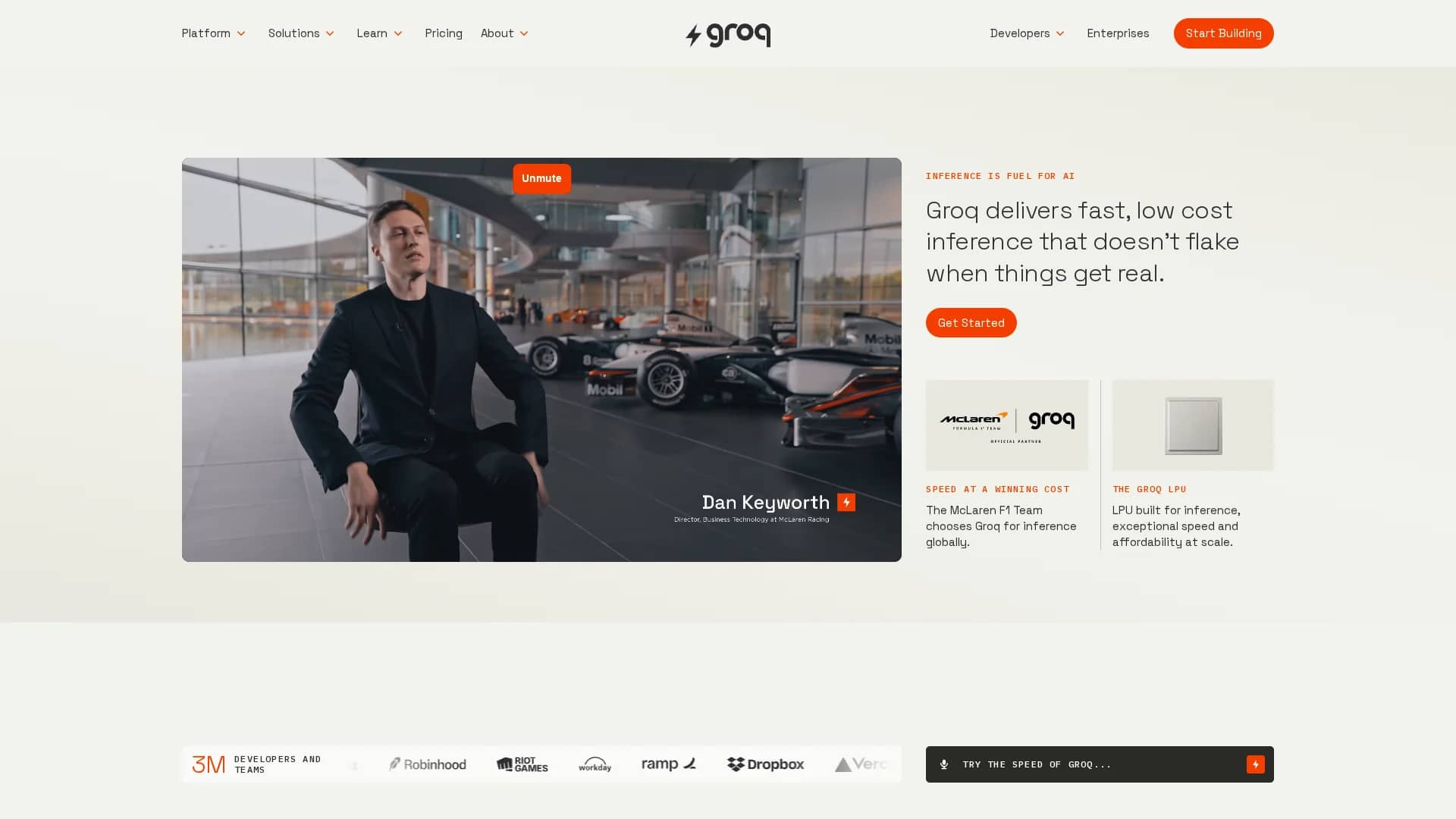 groq homepage