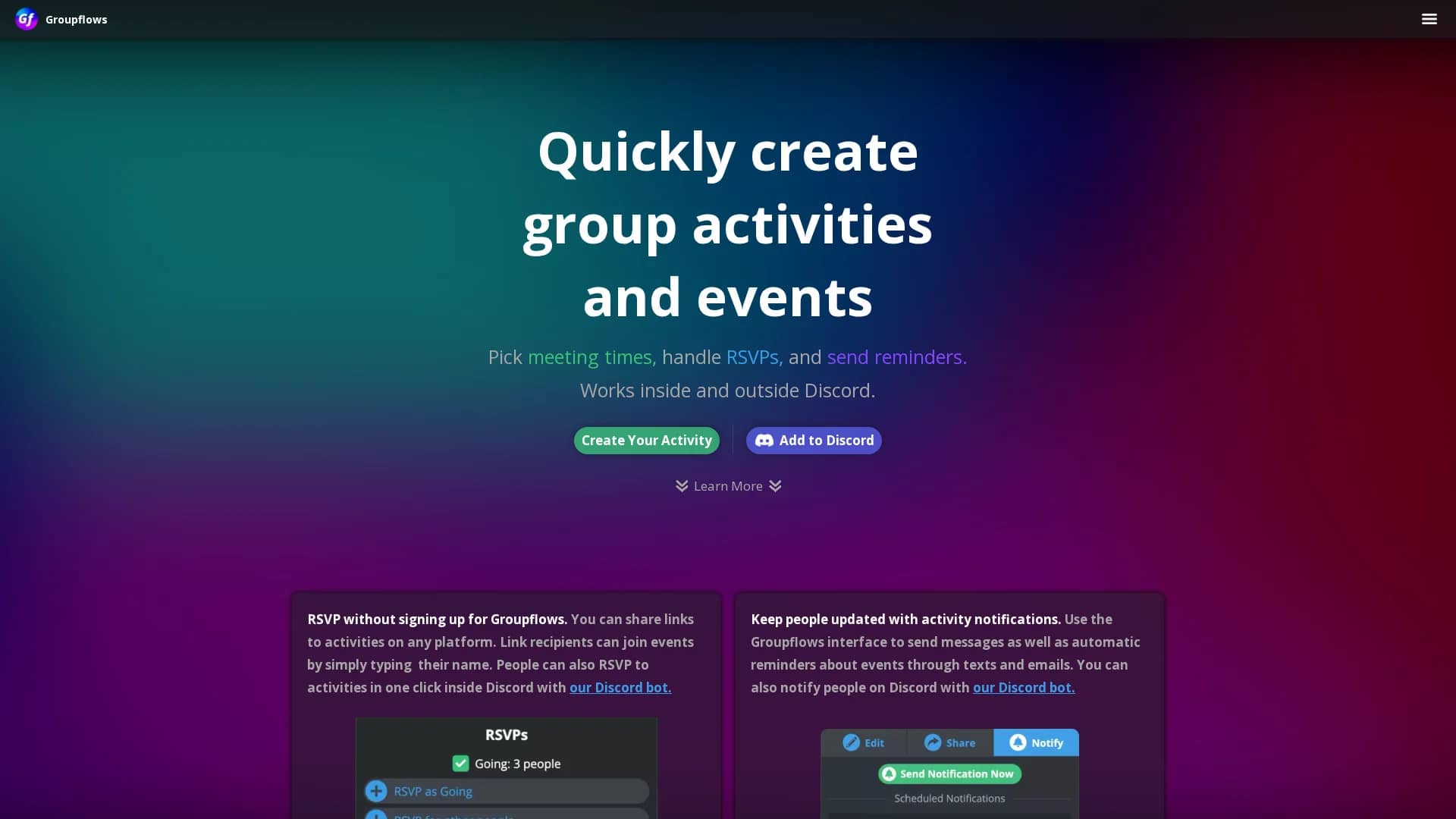groupflows homepage