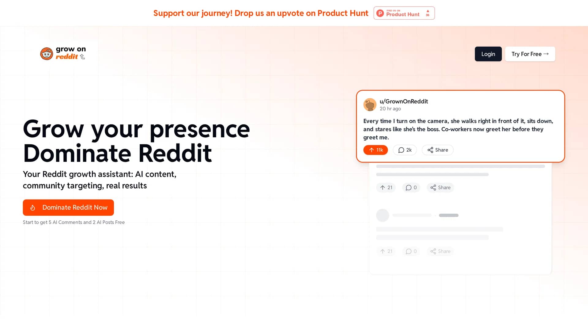 grow-on-reddit homepage