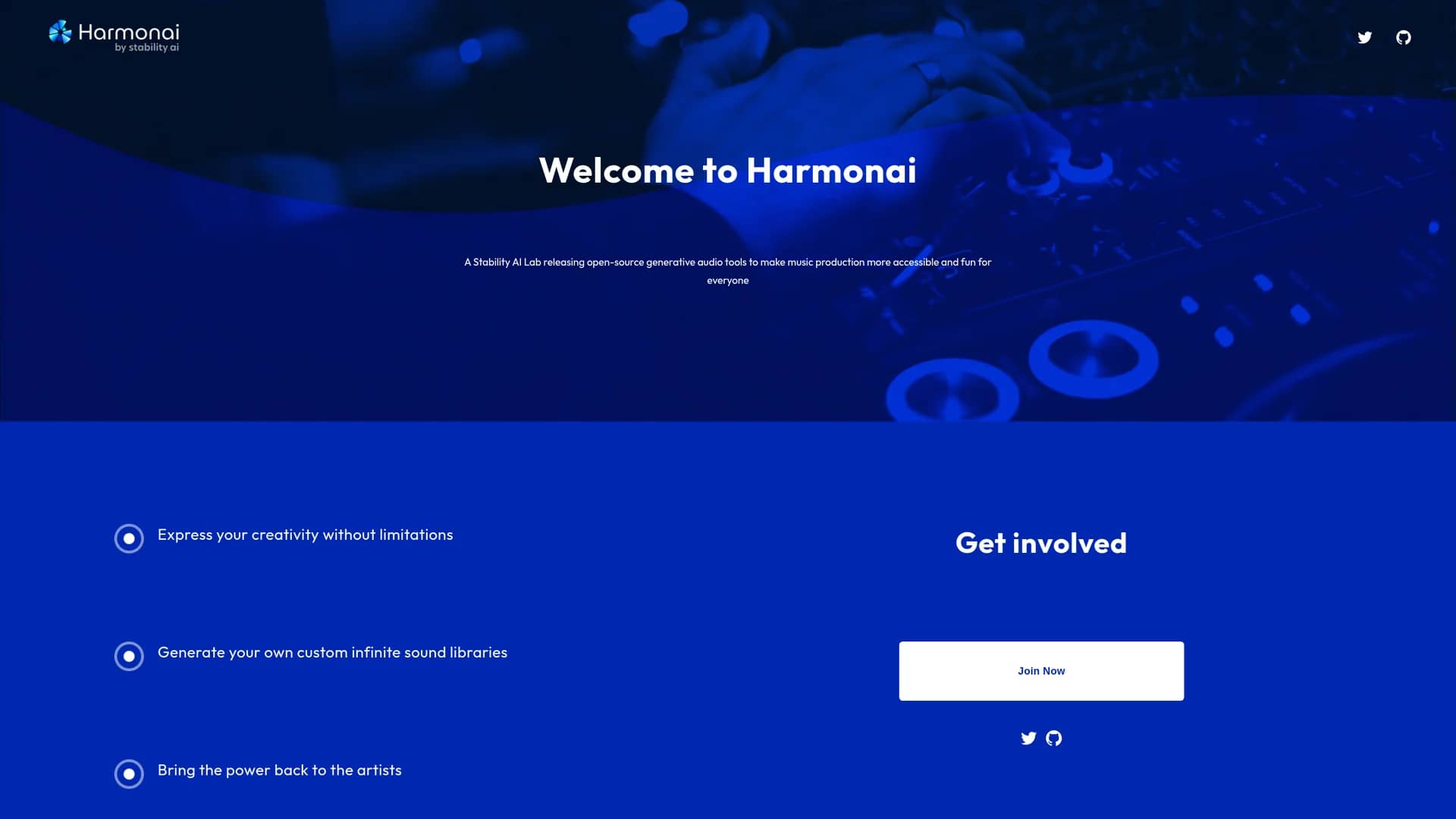 harmonai homepage