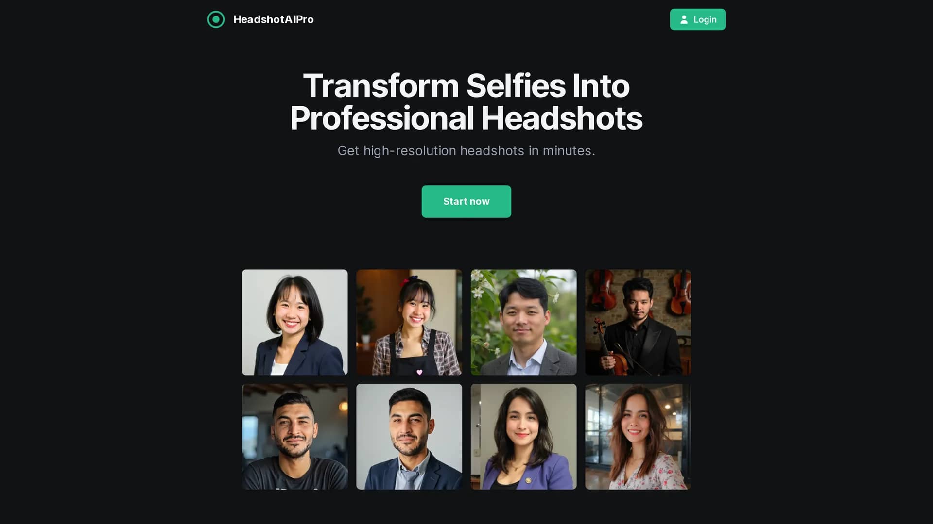 headshotaipro homepage
