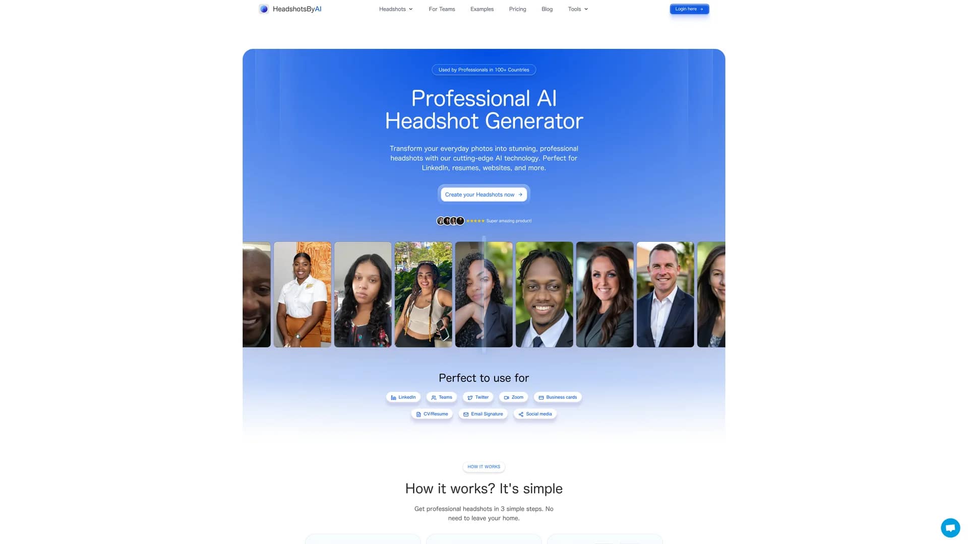 headshotsbyai homepage