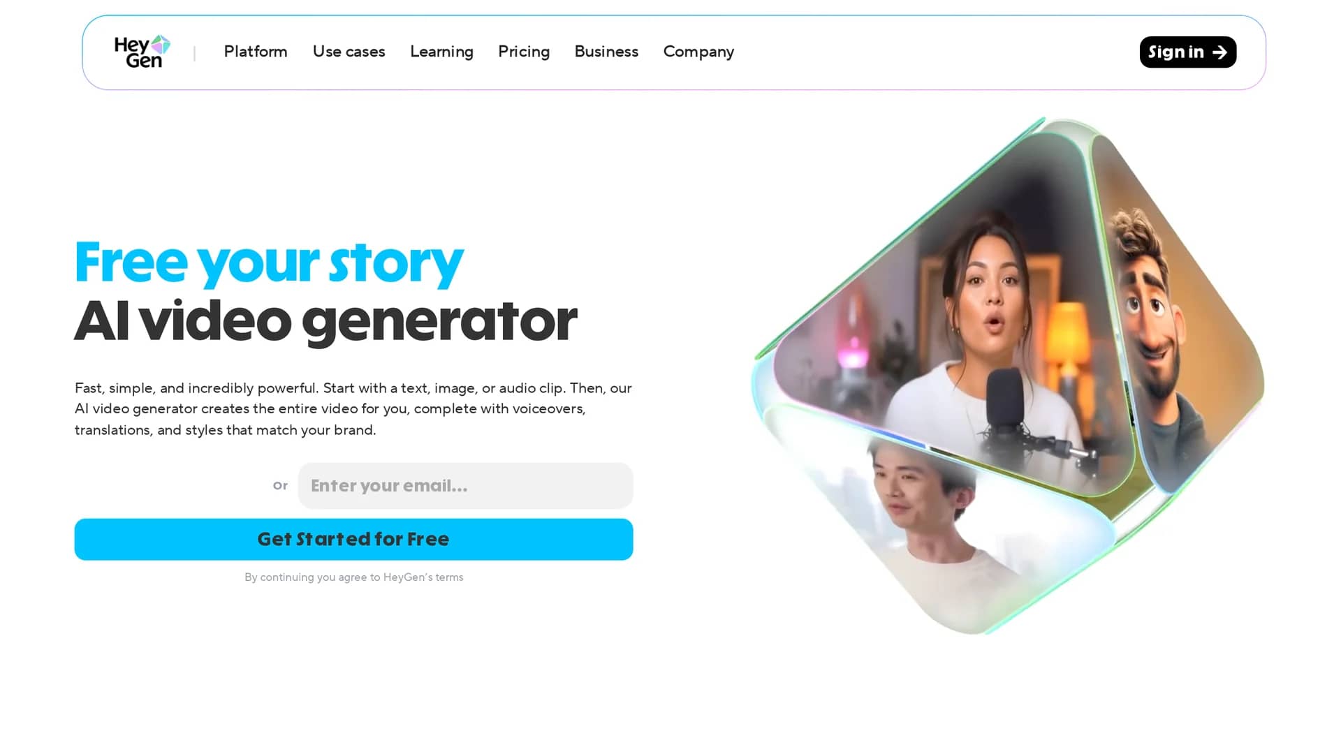 heygen homepage
