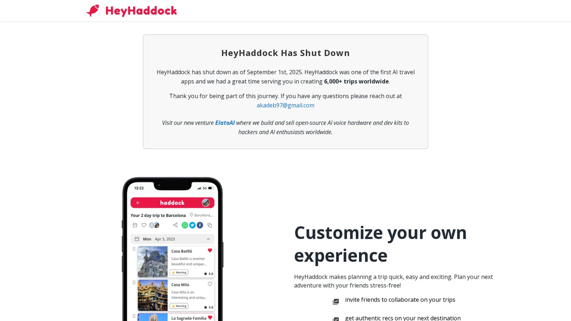 heyhaddock homepage