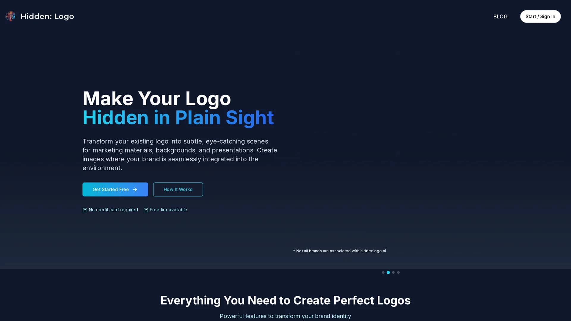 hidden-logo homepage