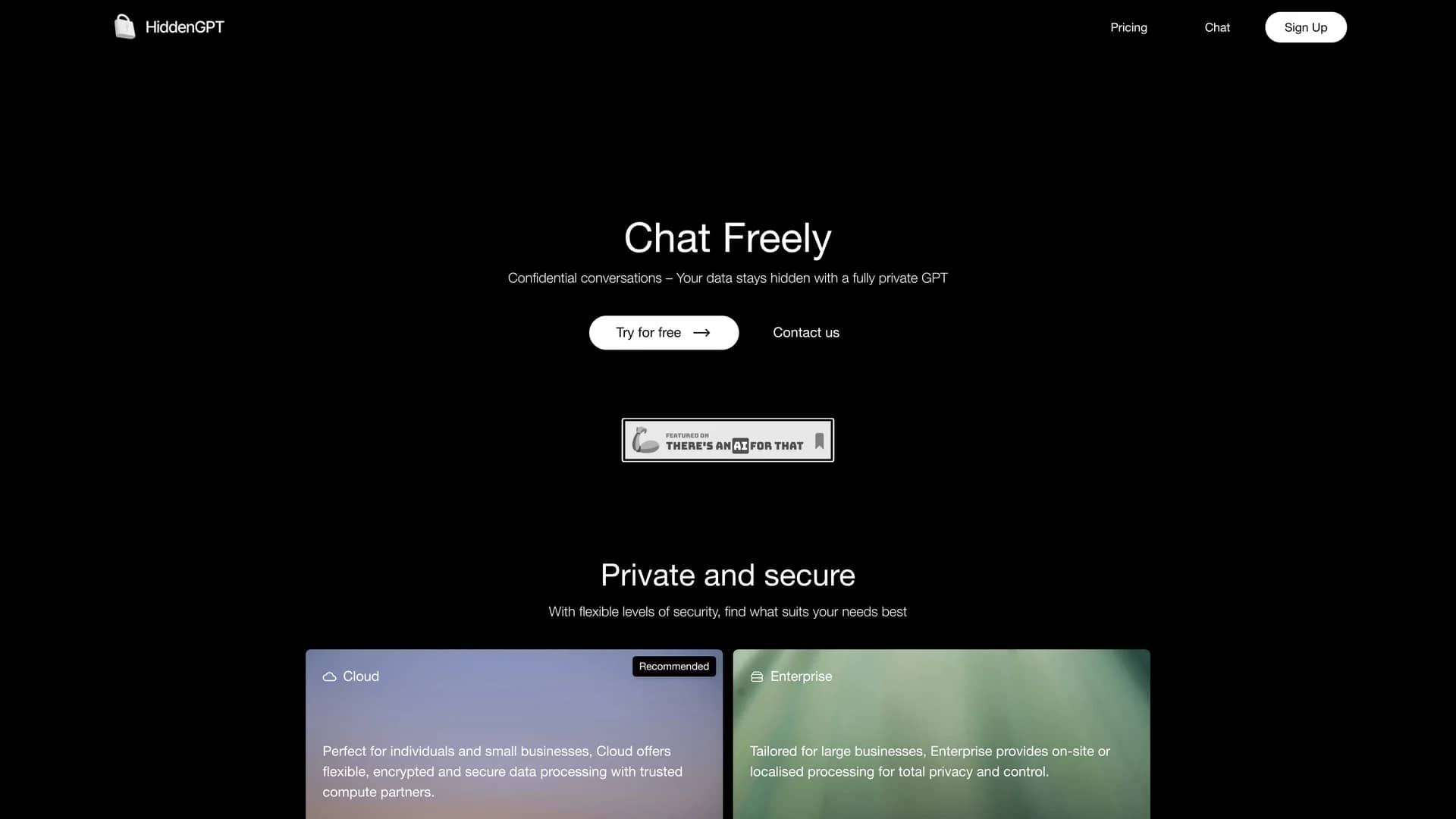 hiddengpt homepage