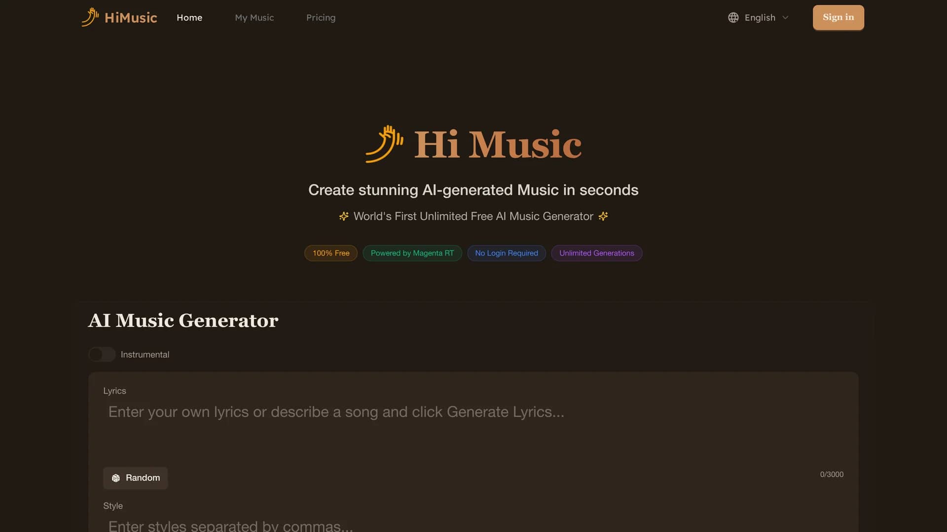 himusic homepage
