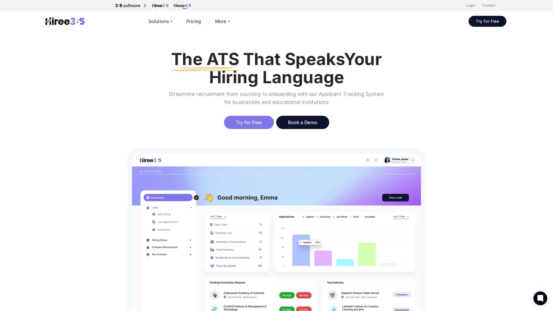 hiree365 homepage