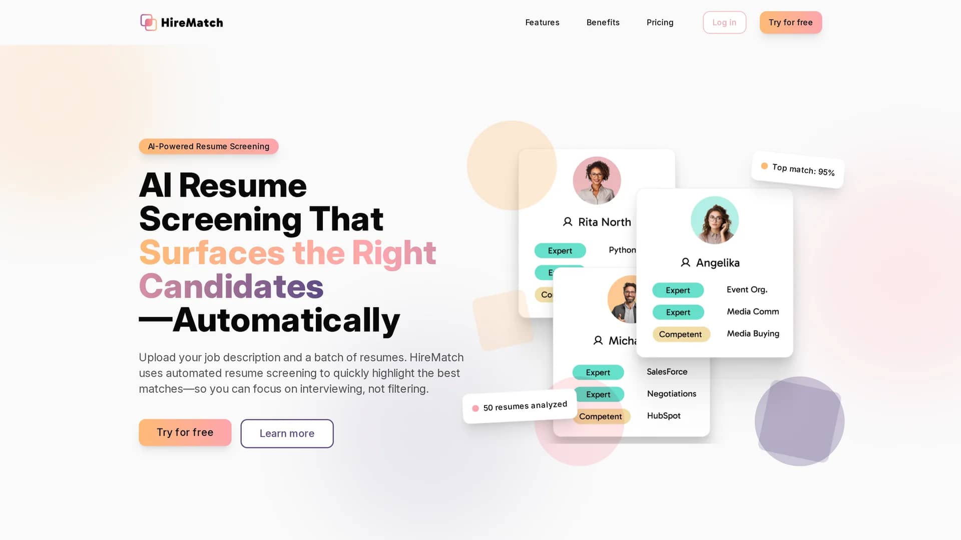 hirematch homepage
