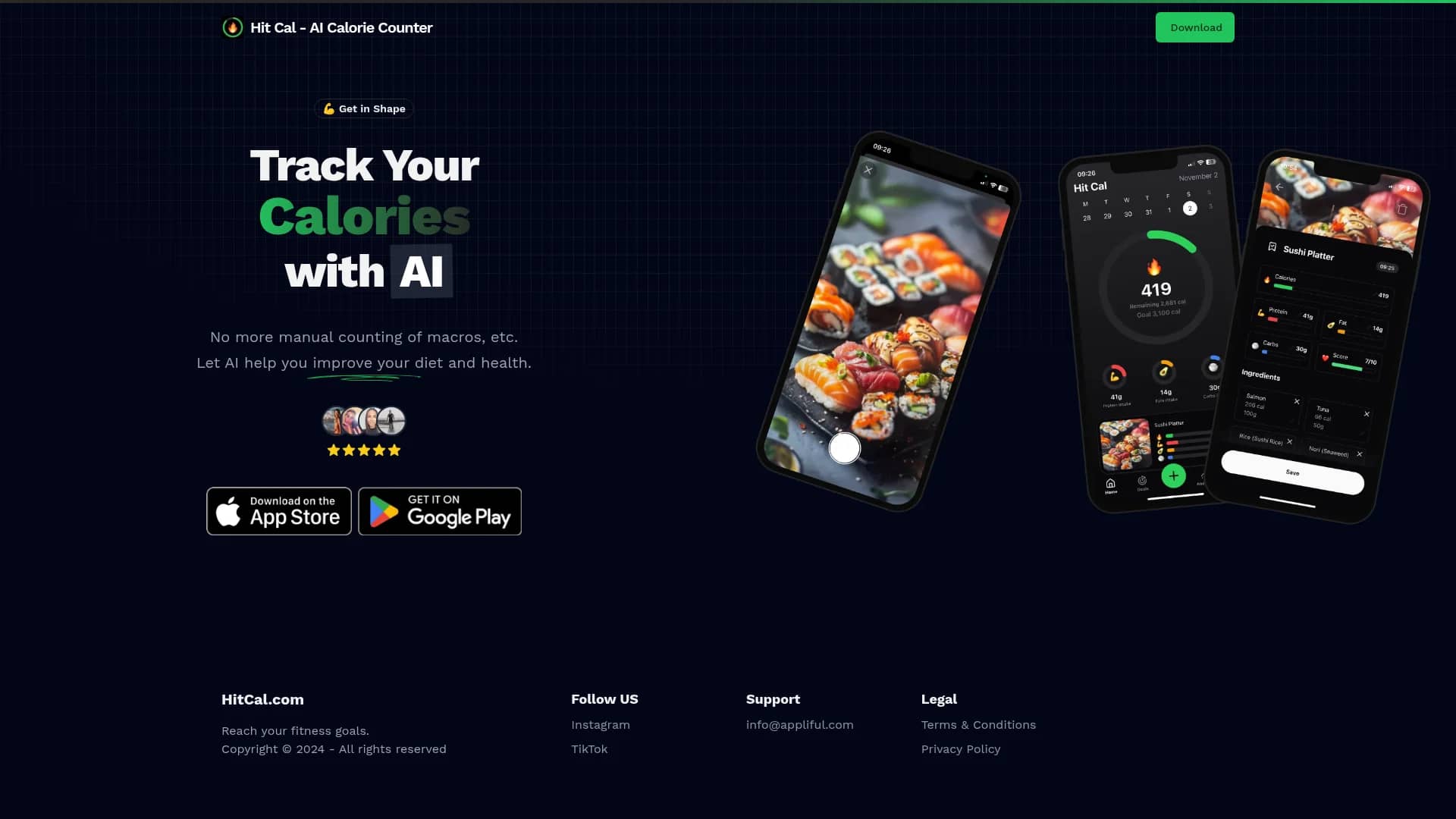 hit-cal homepage