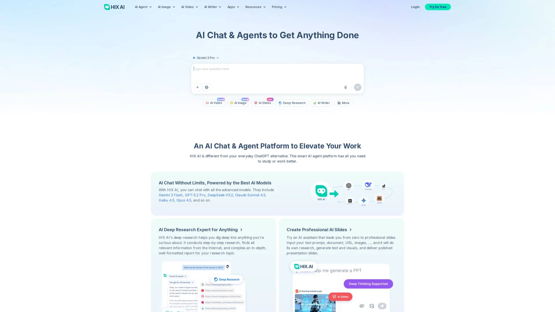 hix-ai homepage