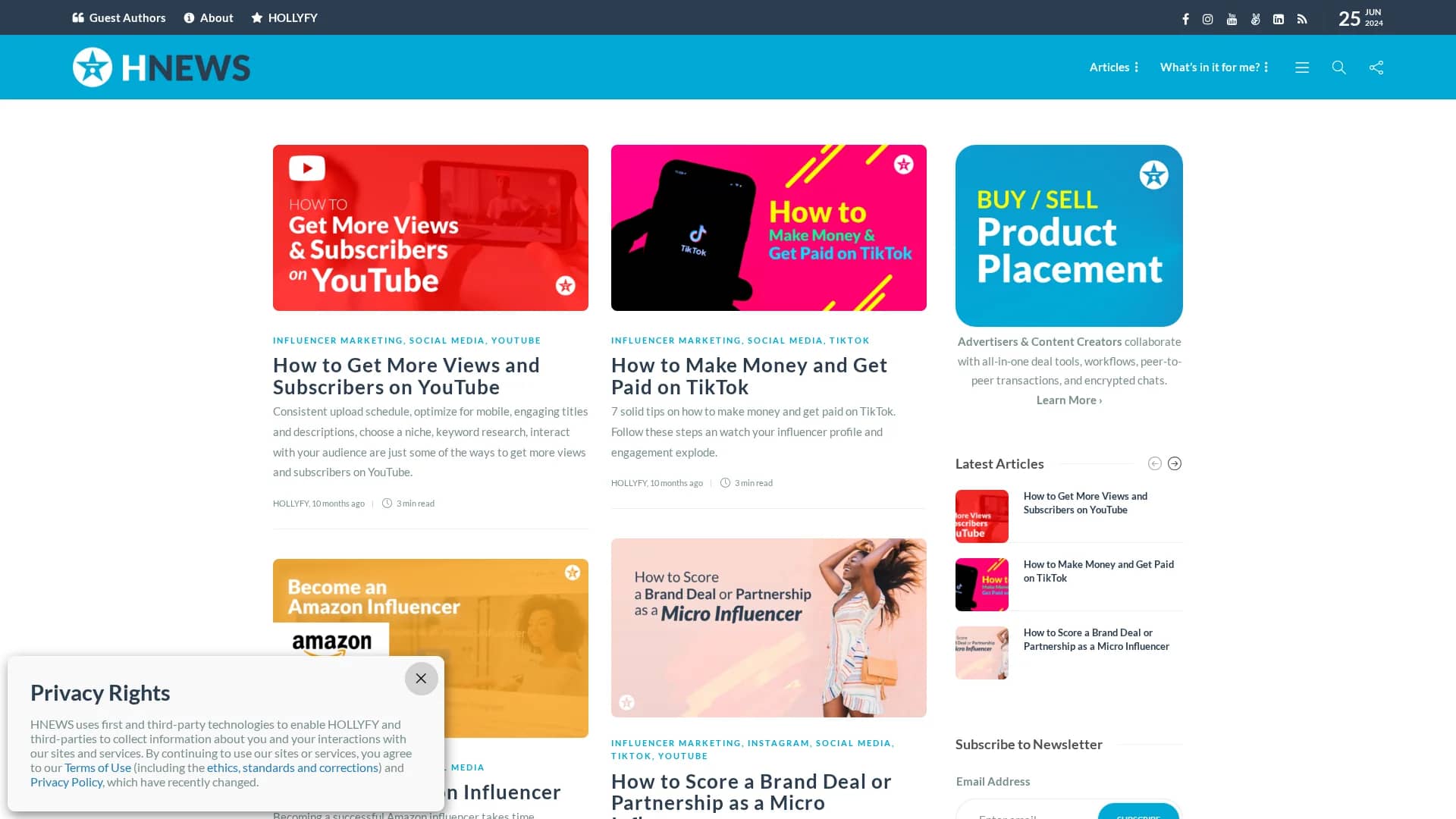 hollyfy homepage