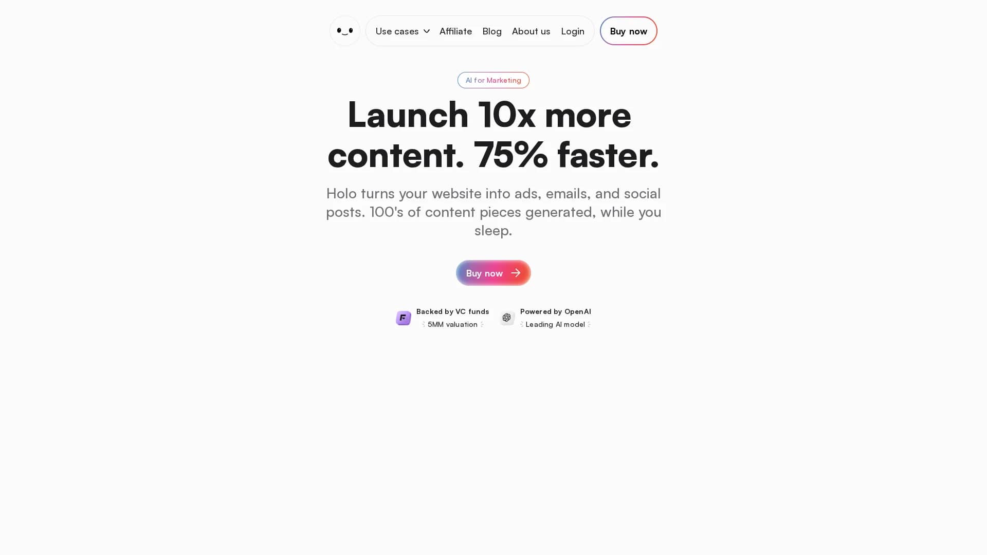 holo homepage