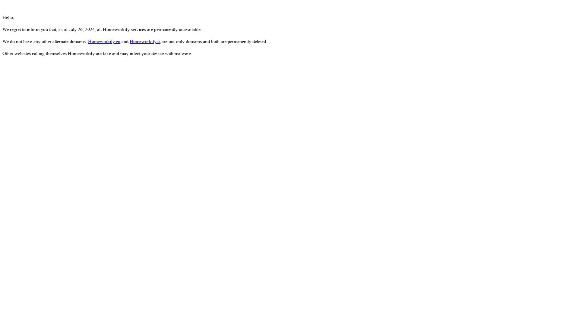 homeworkify homepage