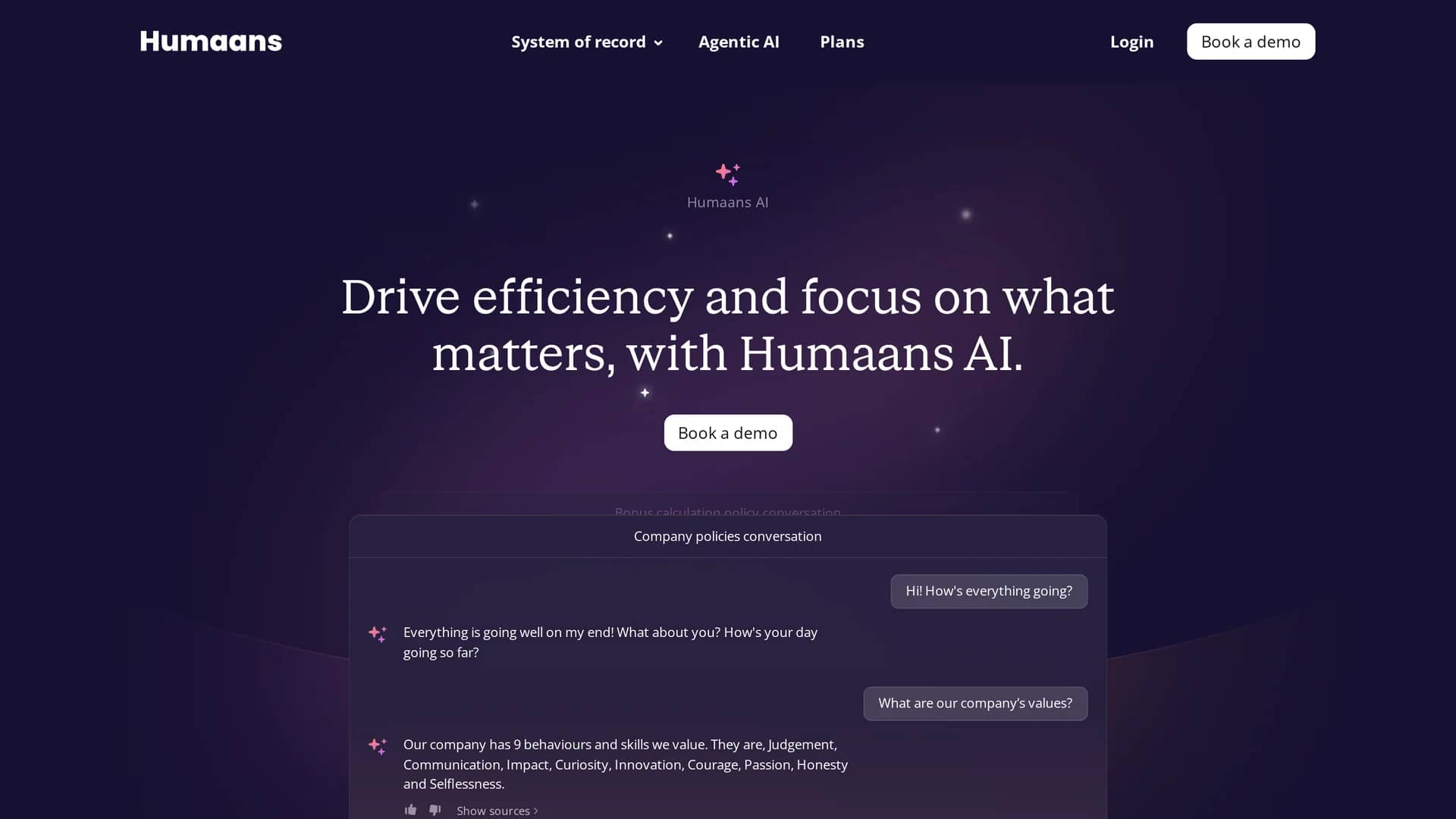 humaans-ai homepage