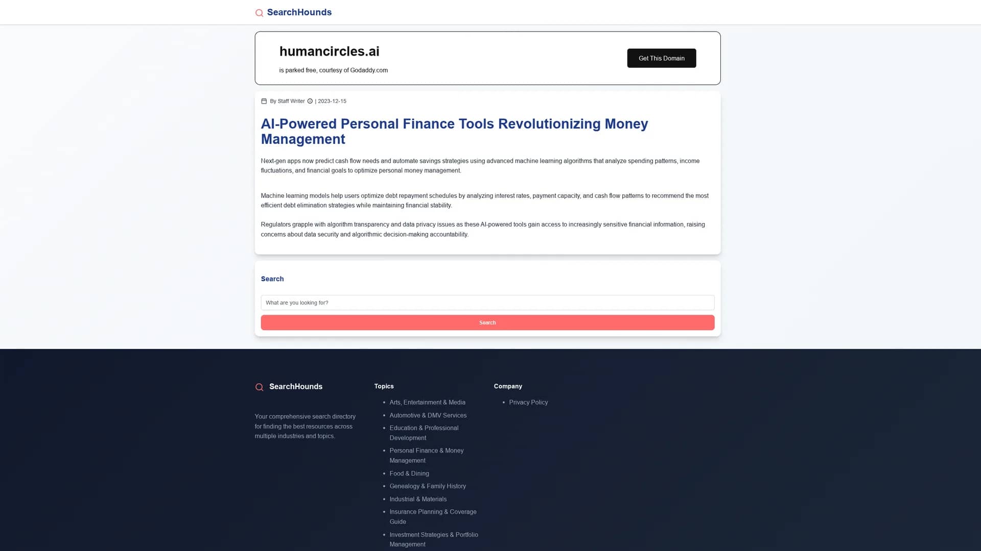 humancircles-ai homepage