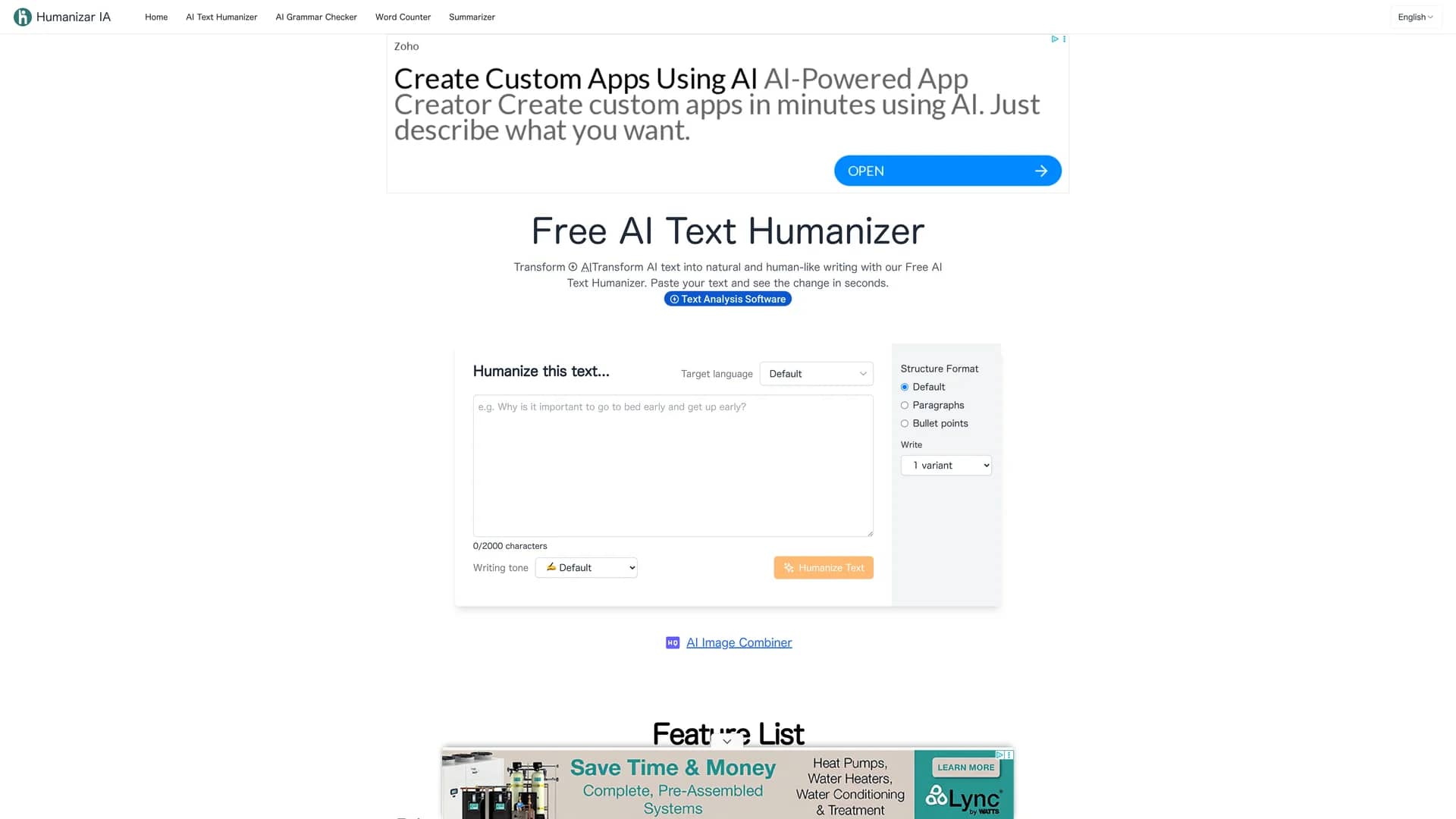 humanizar-ia homepage