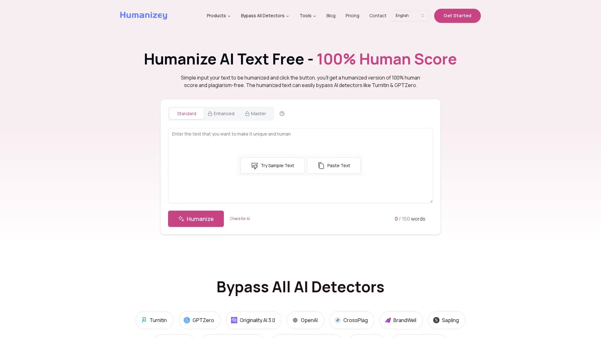 humanizey homepage