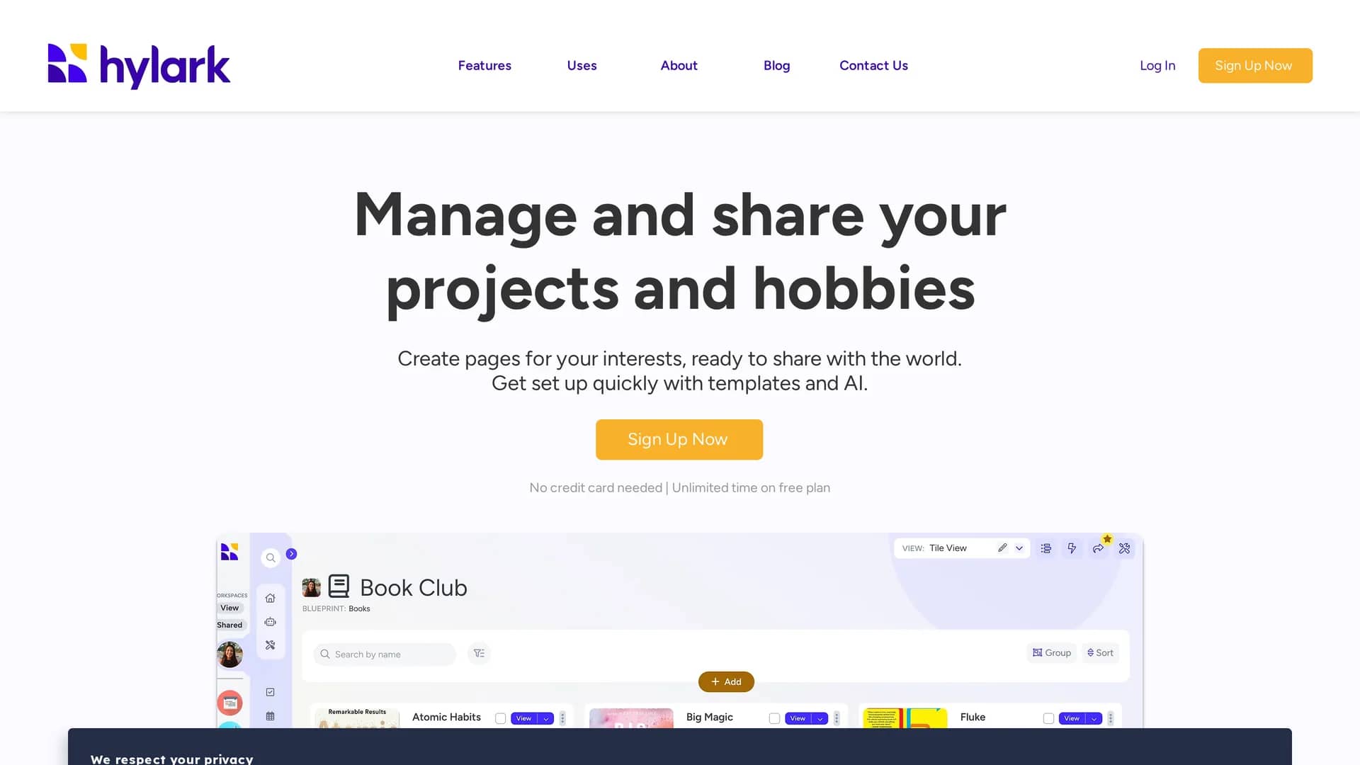 hylark homepage