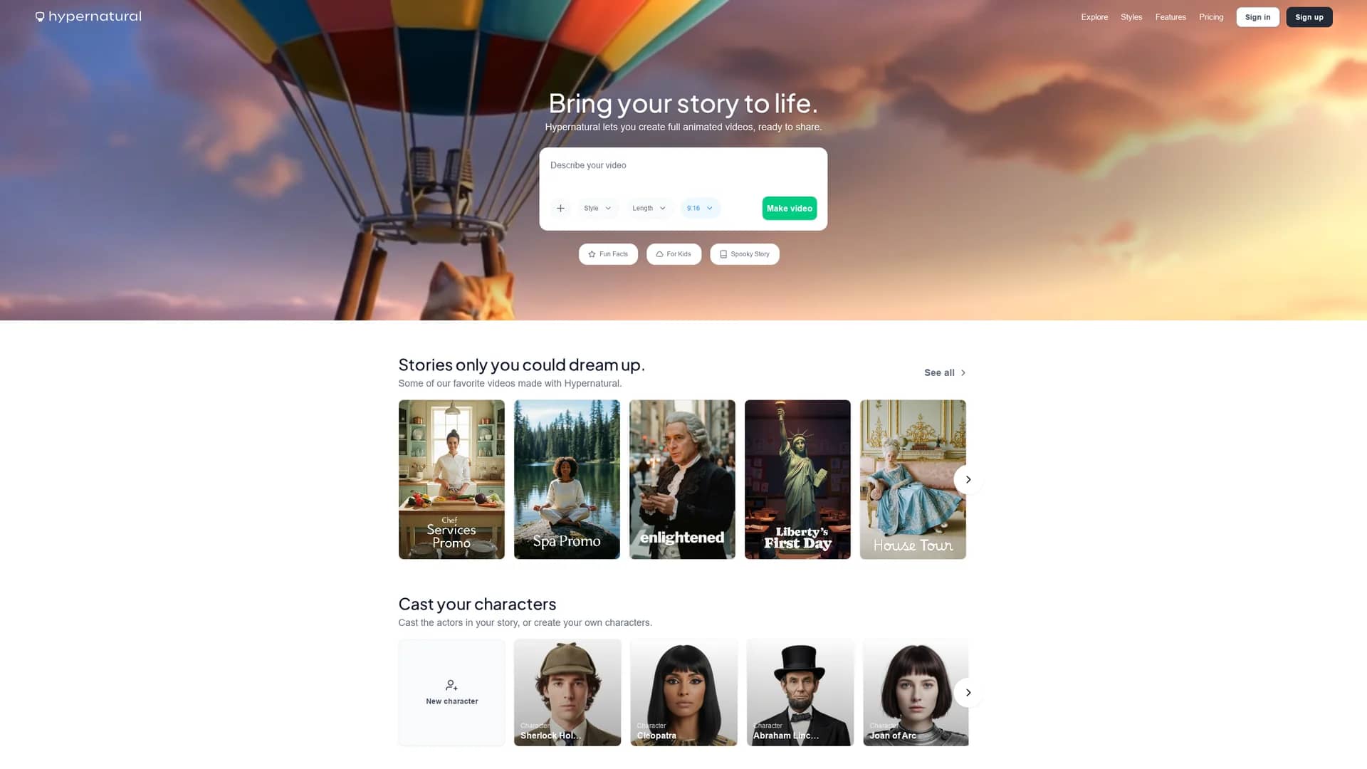 hypernatrual-ai homepage