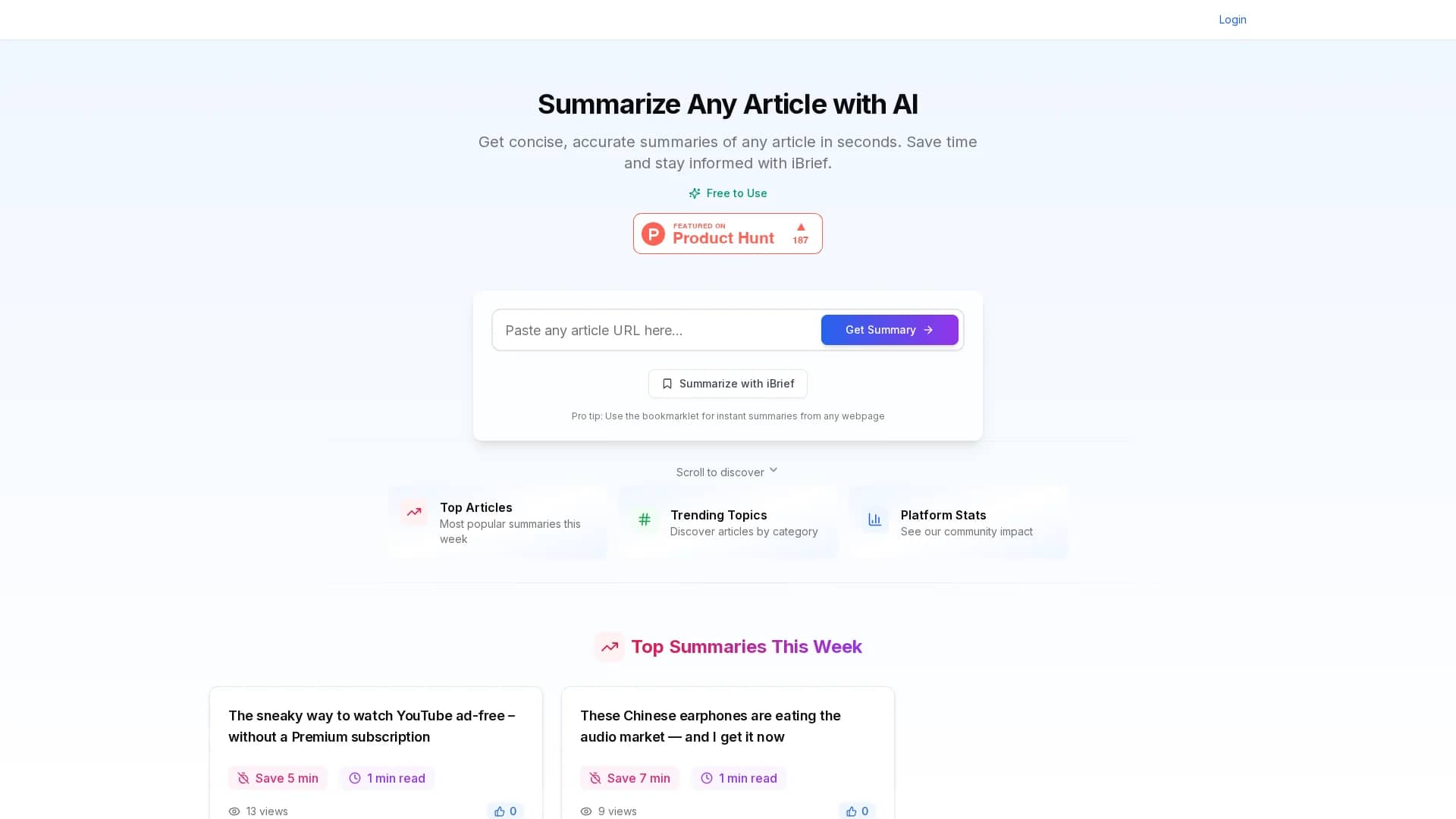 ibriefpage homepage