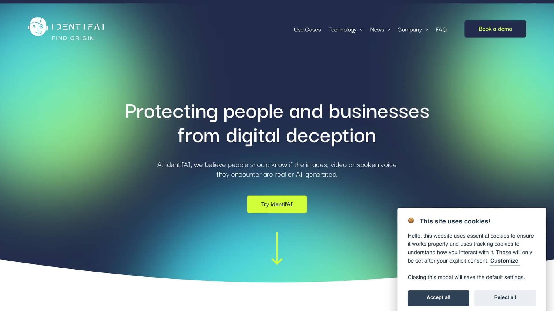 identifai homepage