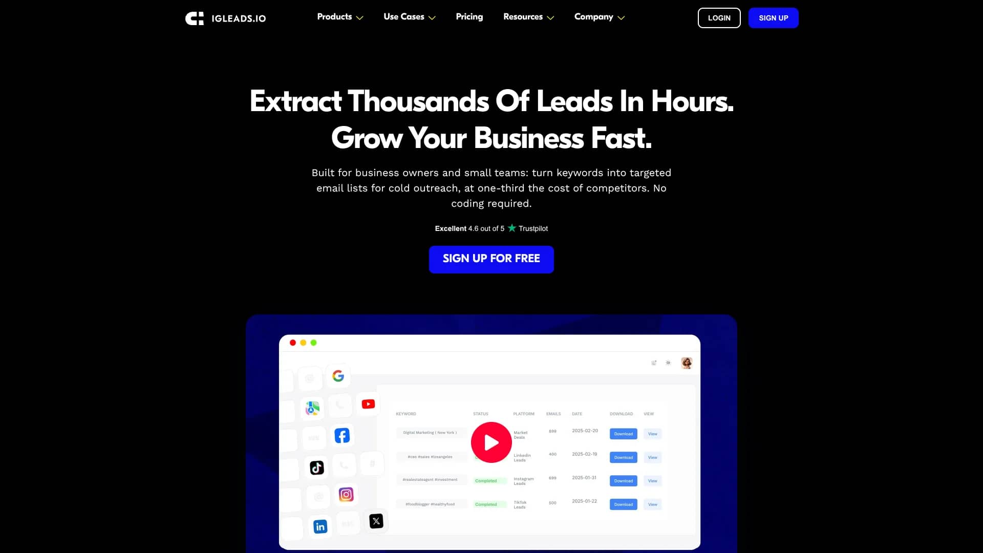 igleads homepage