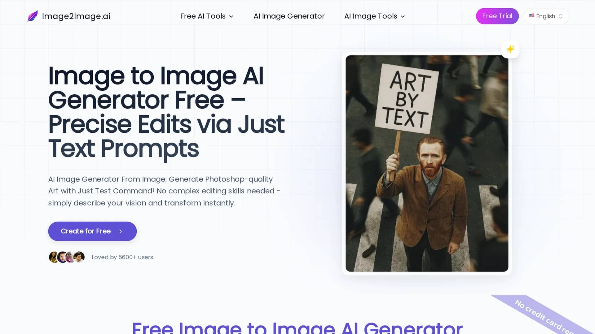 image-to-image-ai homepage
