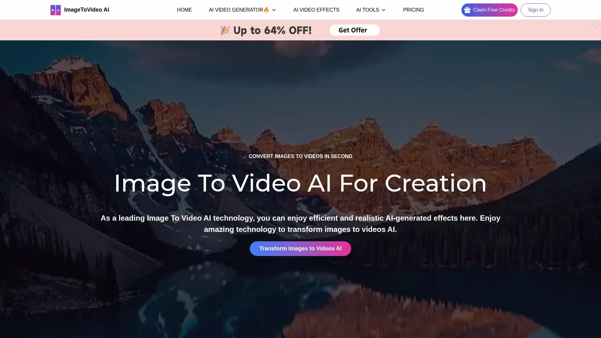 imagetovideo-ai homepage