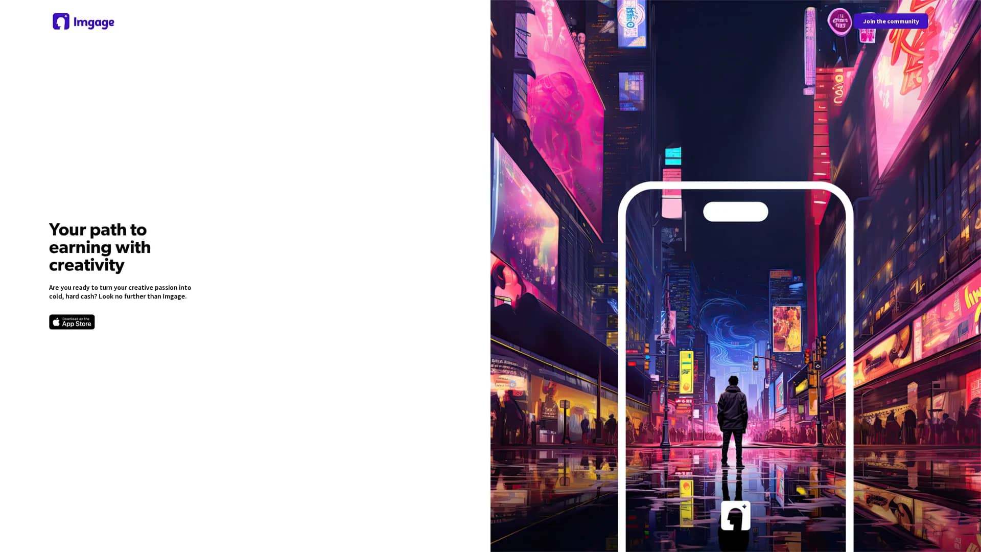 imgage-ai-social-site homepage