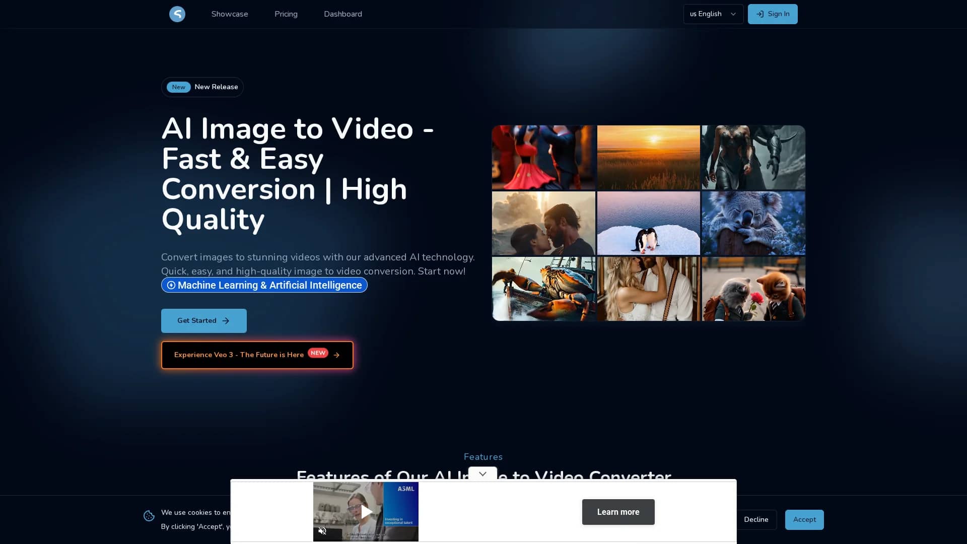 imgtovideoai homepage