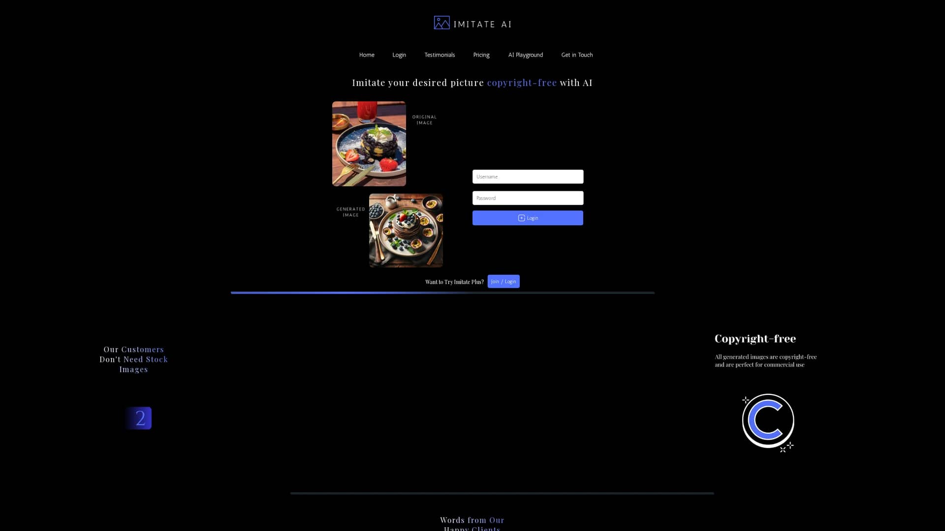 imitate-ai homepage