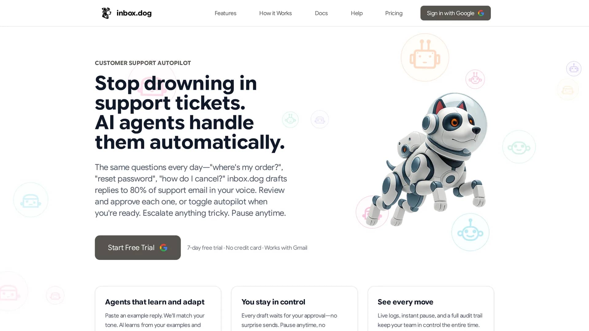 inbox-dog homepage