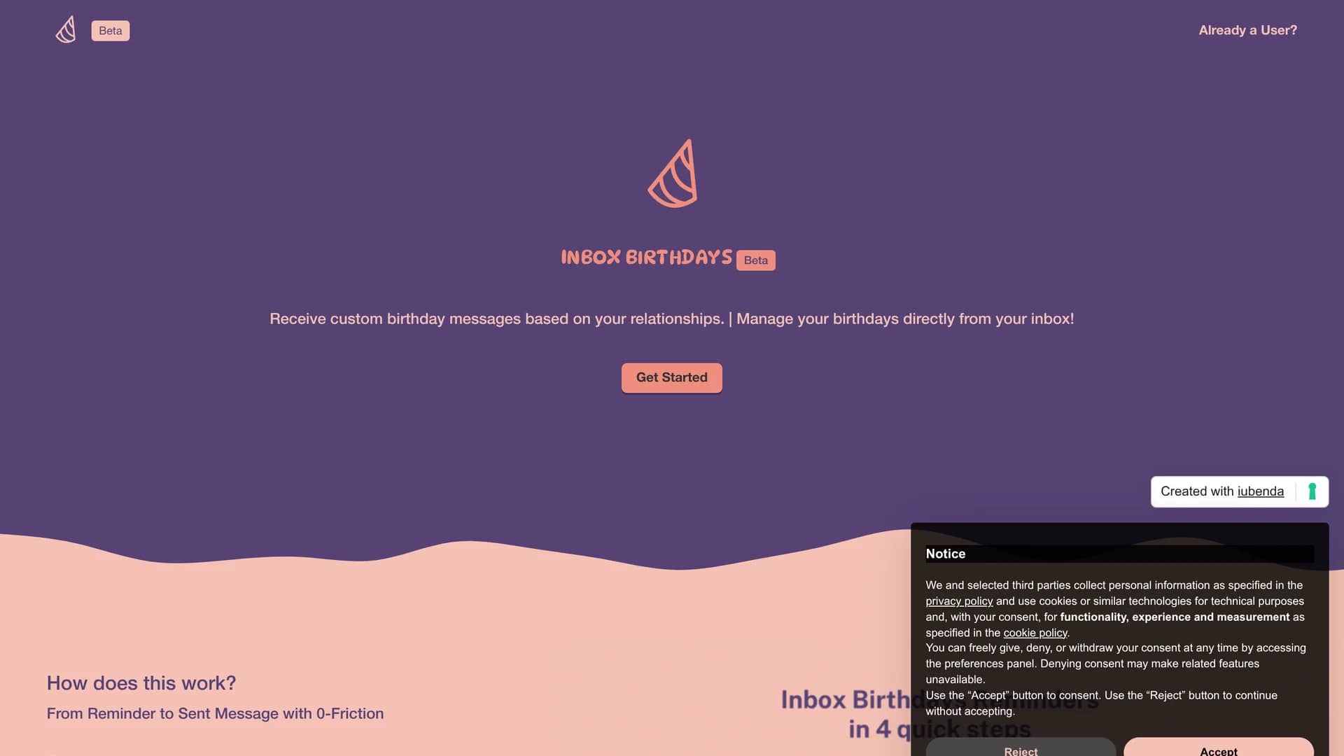inboxbirthdays homepage